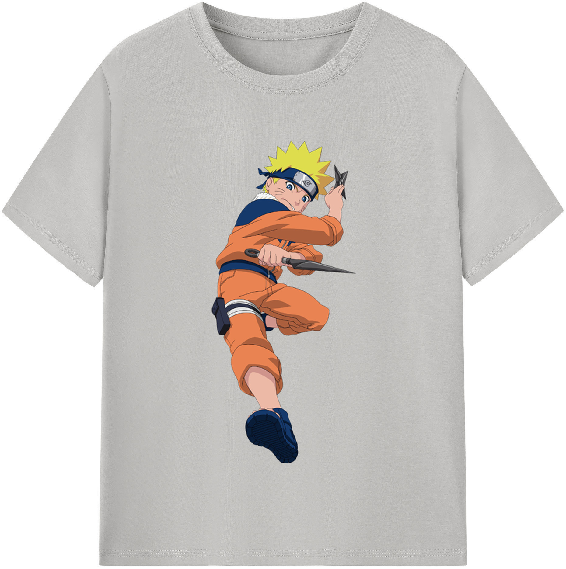 （画像用） NARUTO -ナルト- うずまき ナルト Uzumaki Naruto 綿100％半袖Tシャツ（フロントプリント）