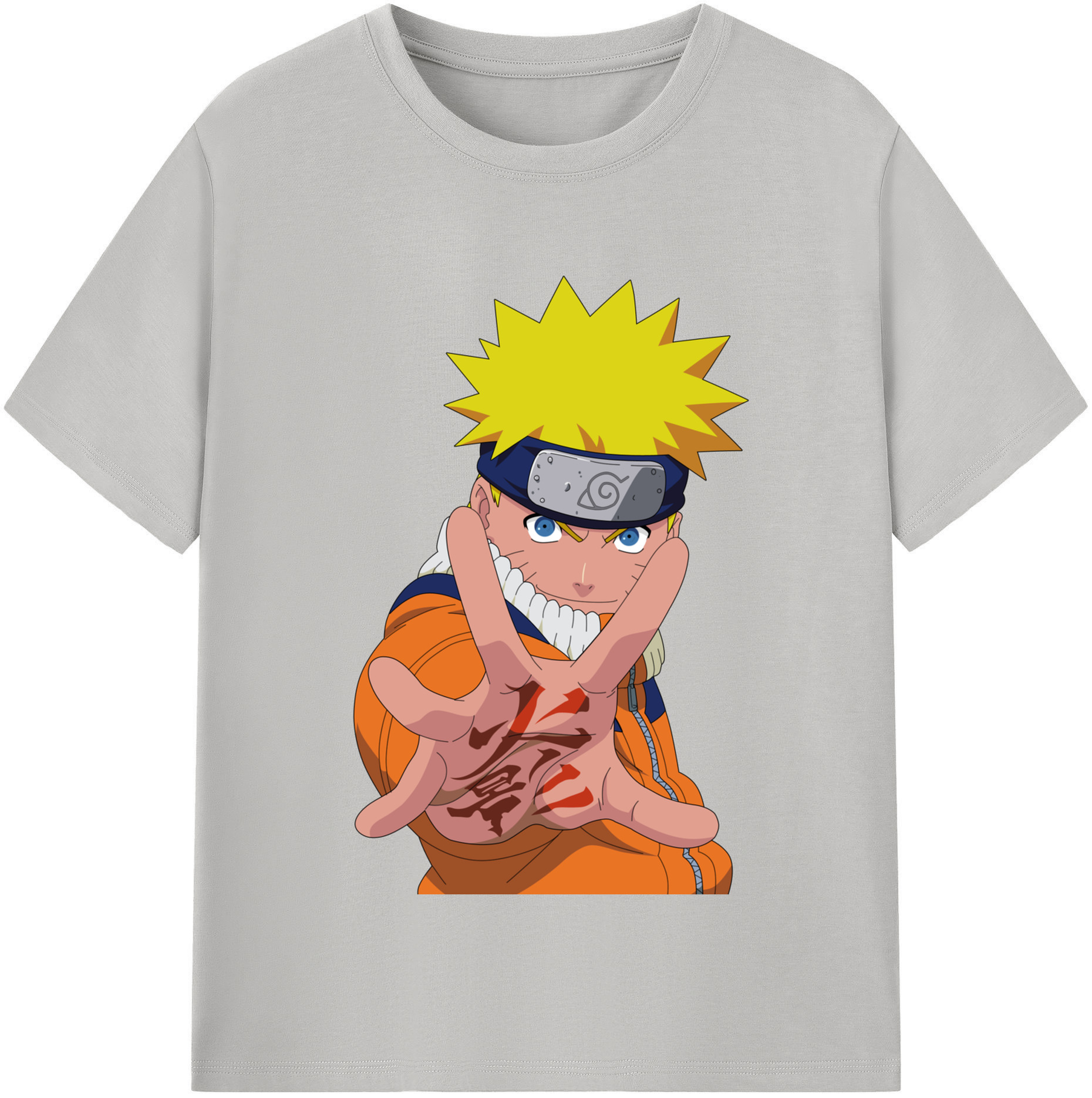 （画像用） NARUTO -ナルト- うずまき ナルト Uzumaki Naruto 綿100％半袖Tシャツ（フロントプリント）