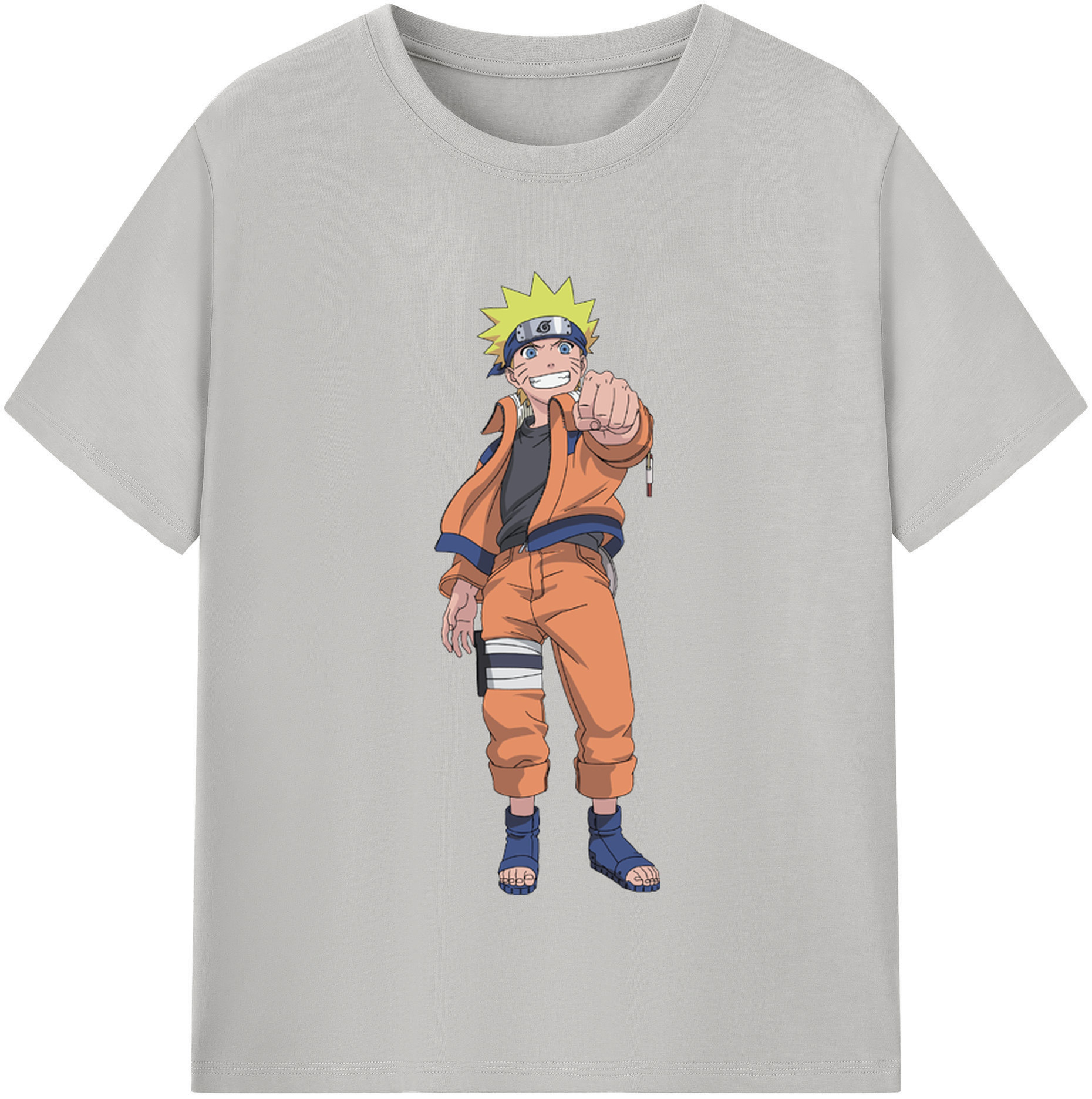 （画像用） NARUTO -ナルト- うずまき ナルト Uzumaki Naruto 綿100％半袖Tシャツ（フロントプリント）