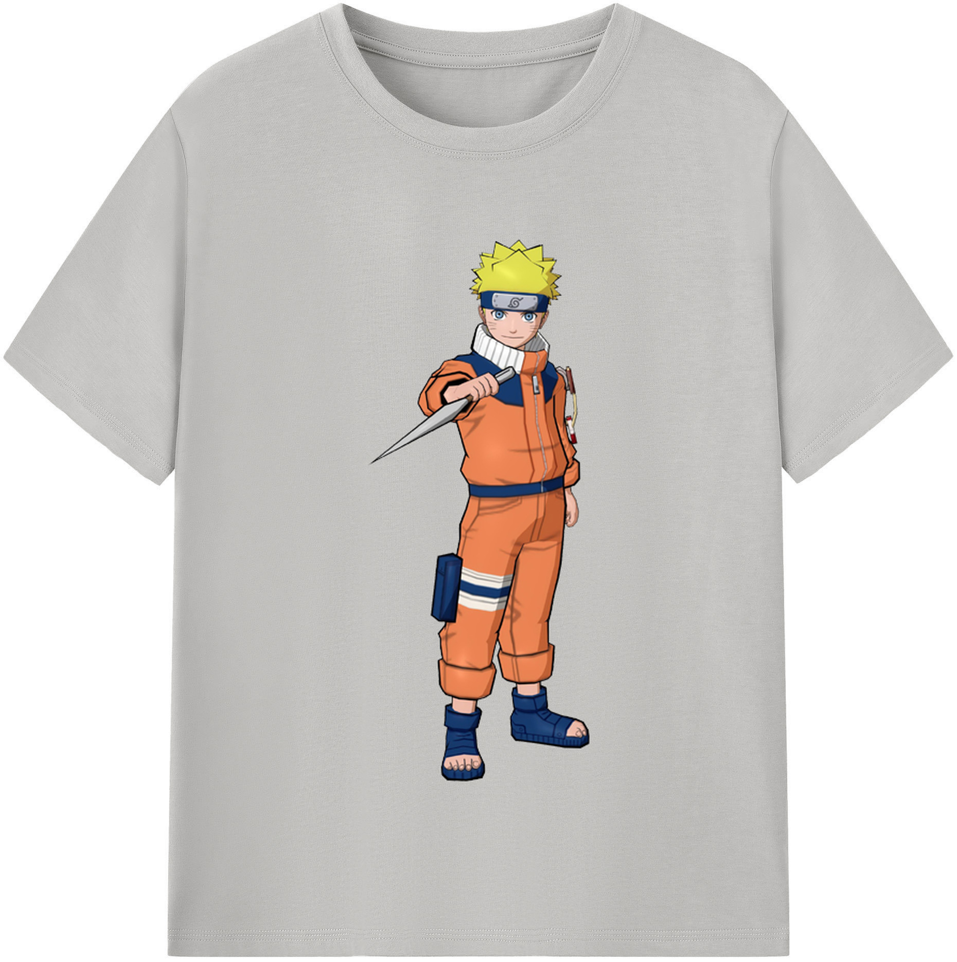 （画像用） NARUTO -ナルト- うずまき ナルト Uzumaki Naruto 綿100％半袖Tシャツ（フロントプリント）