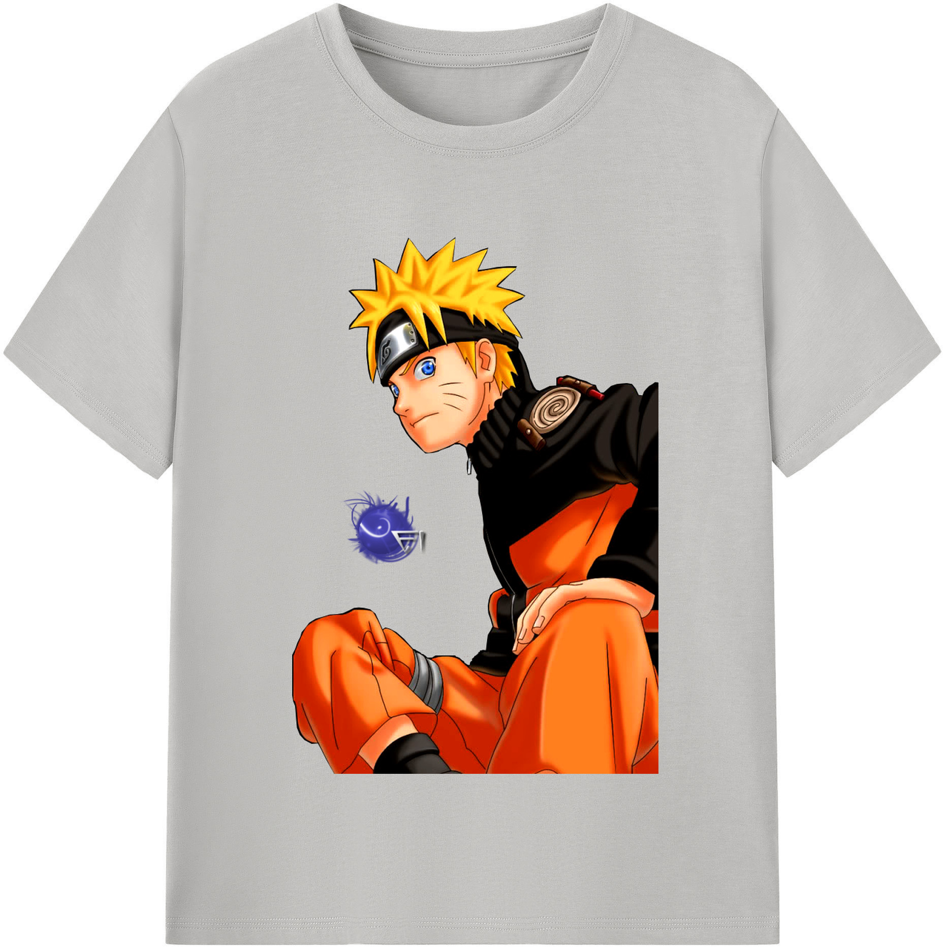 （画像用） NARUTO -ナルト- うずまき ナルト Uzumaki Naruto 綿100％半袖Tシャツ（フロントプリント）