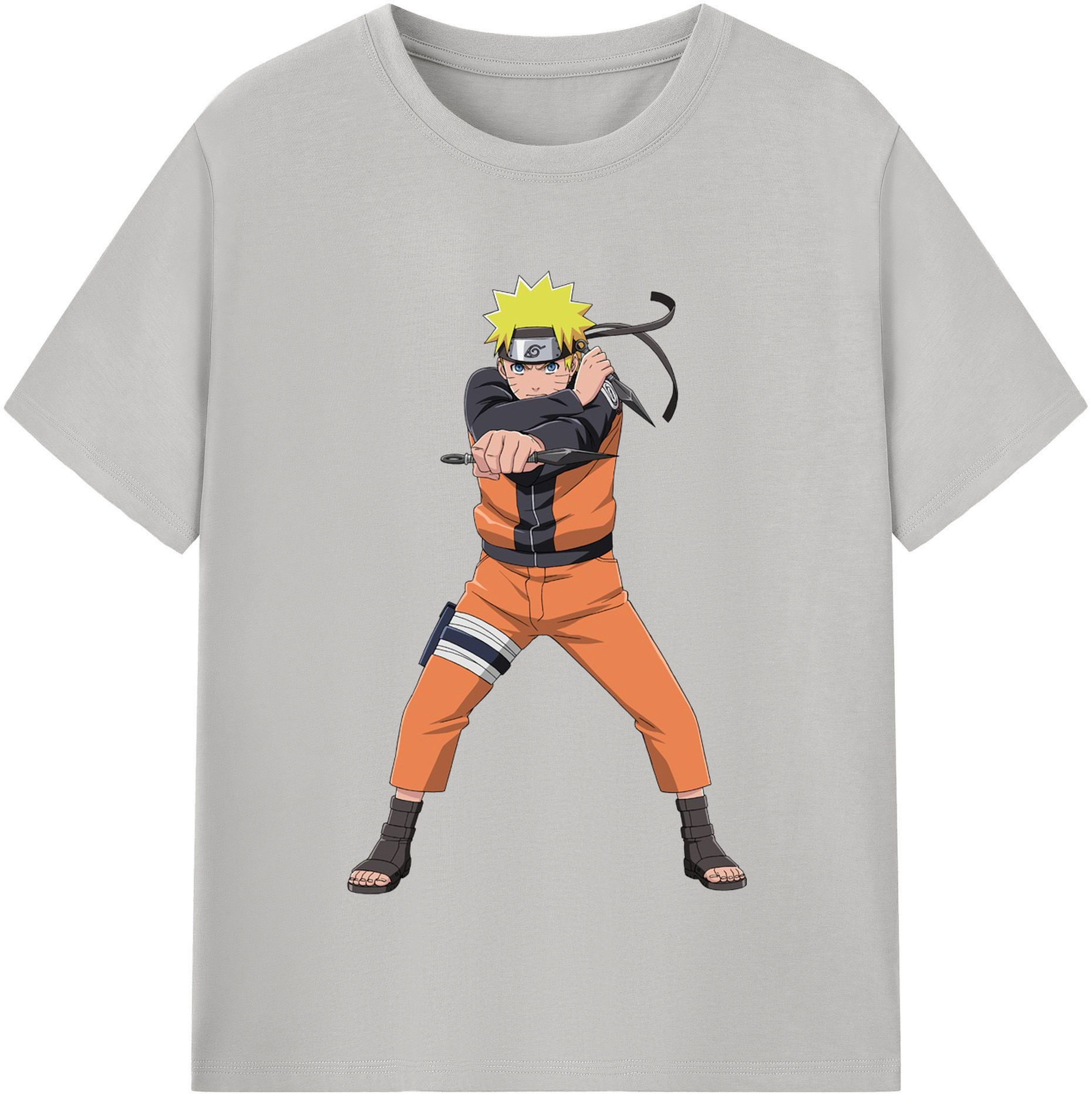 （画像用） NARUTO -ナルト- うずまき ナルト Uzumaki Naruto 綿100％半袖Tシャツ（フロントプリント）