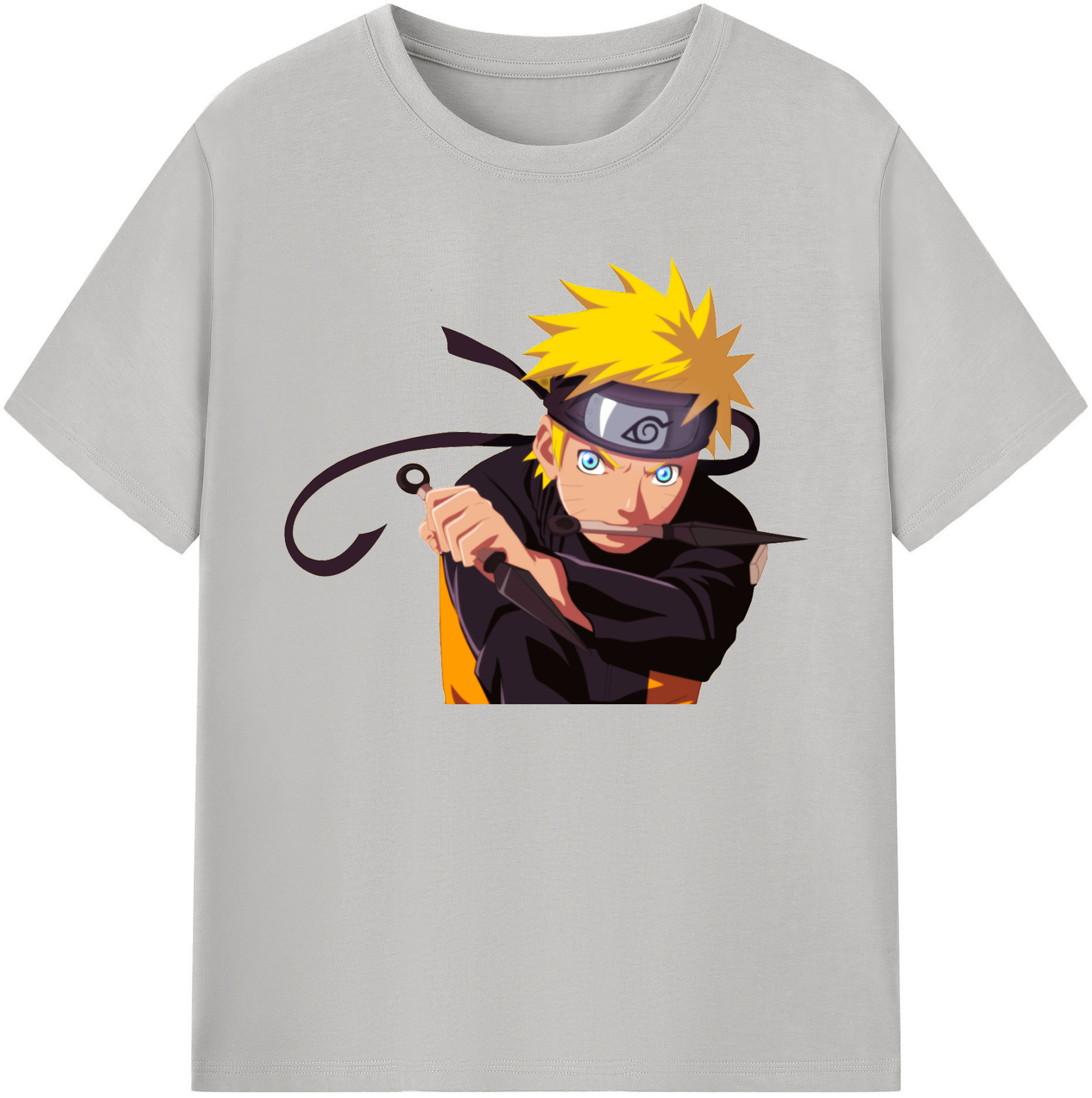 （画像用） NARUTO -ナルト- うずまき ナルト Uzumaki Naruto 綿100％半袖Tシャツ（フロントプリント）