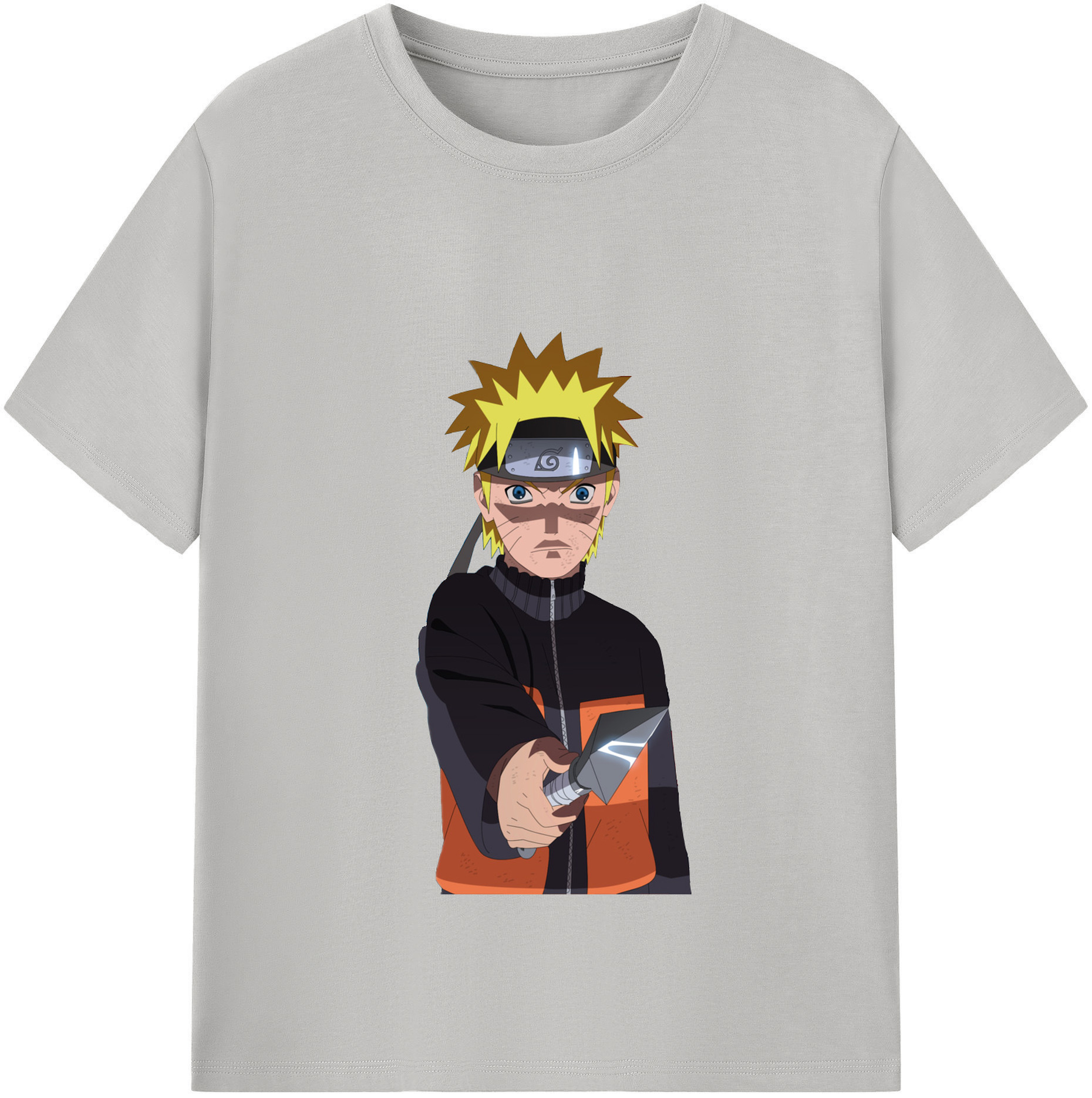 （画像用） NARUTO -ナルト- うずまき ナルト Uzumaki Naruto 綿100％半袖Tシャツ（フロントプリント）