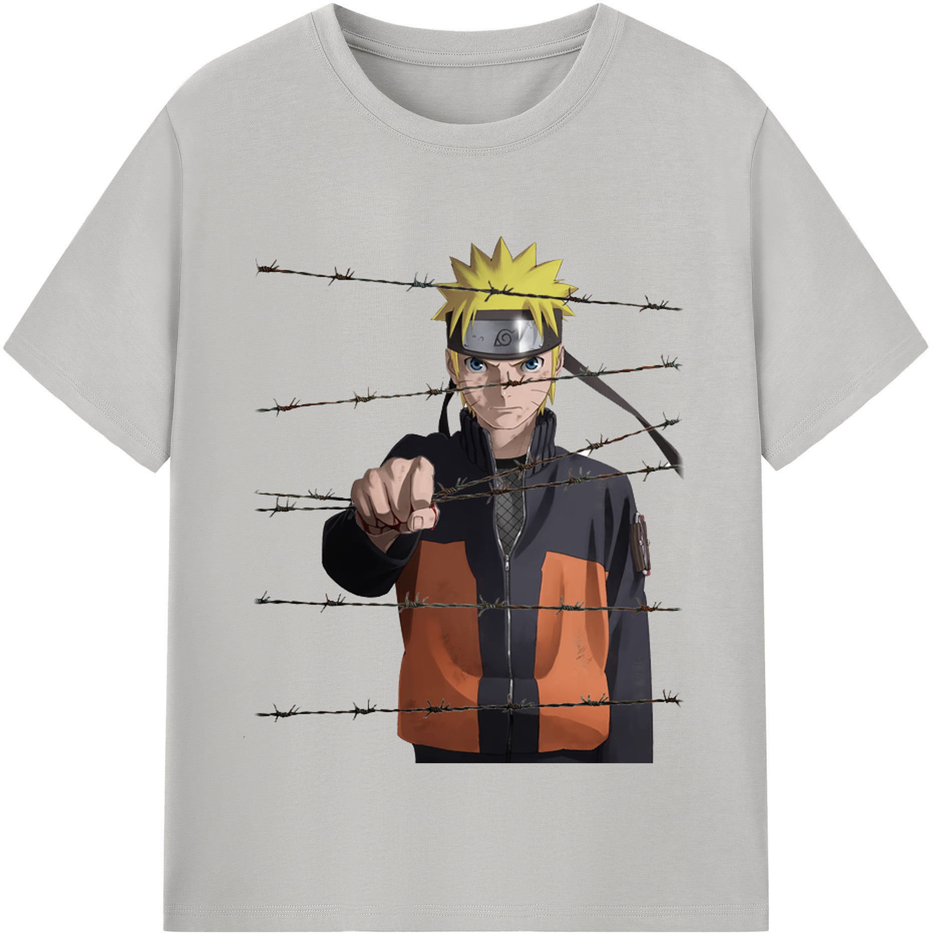 （画像用） NARUTO -ナルト- うずまき ナルト Uzumaki Naruto 綿100％半袖Tシャツ（フロントプリント）