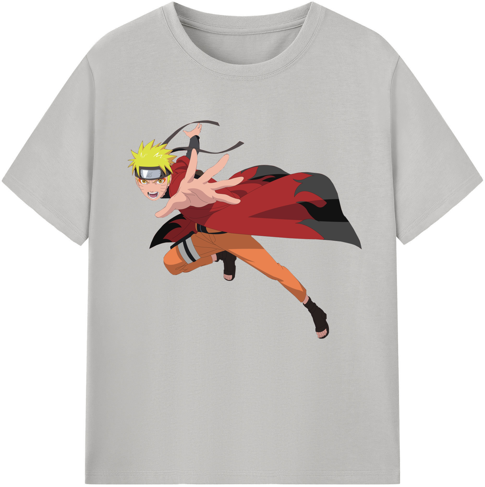 （画像用） NARUTO -ナルト- うずまき ナルト Uzumaki Naruto 綿100％半袖Tシャツ（フロントプリント）
