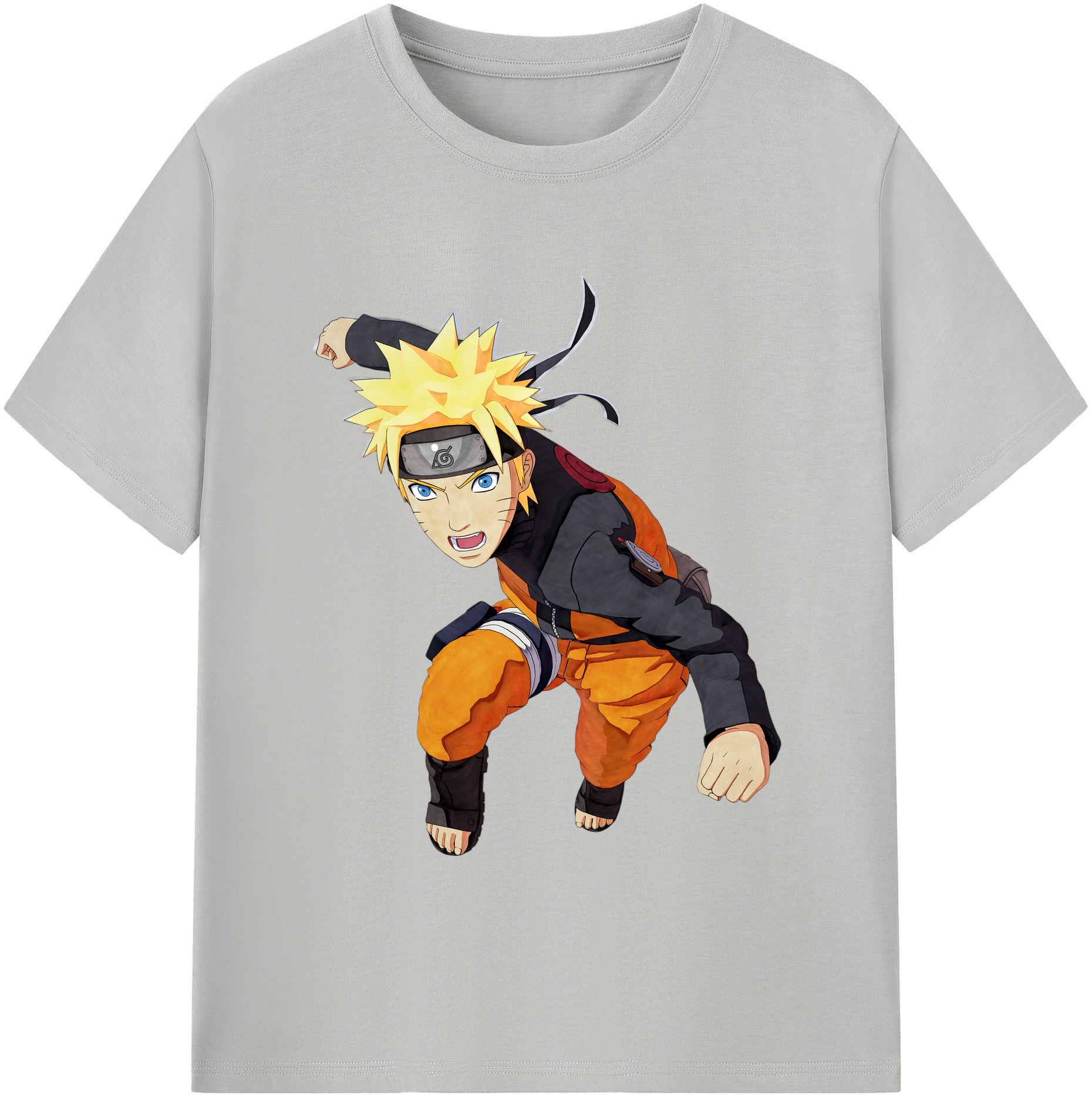 （画像用） NARUTO -ナルト- うずまき ナルト Uzumaki Naruto 綿100％半袖Tシャツ（フロントプリント）