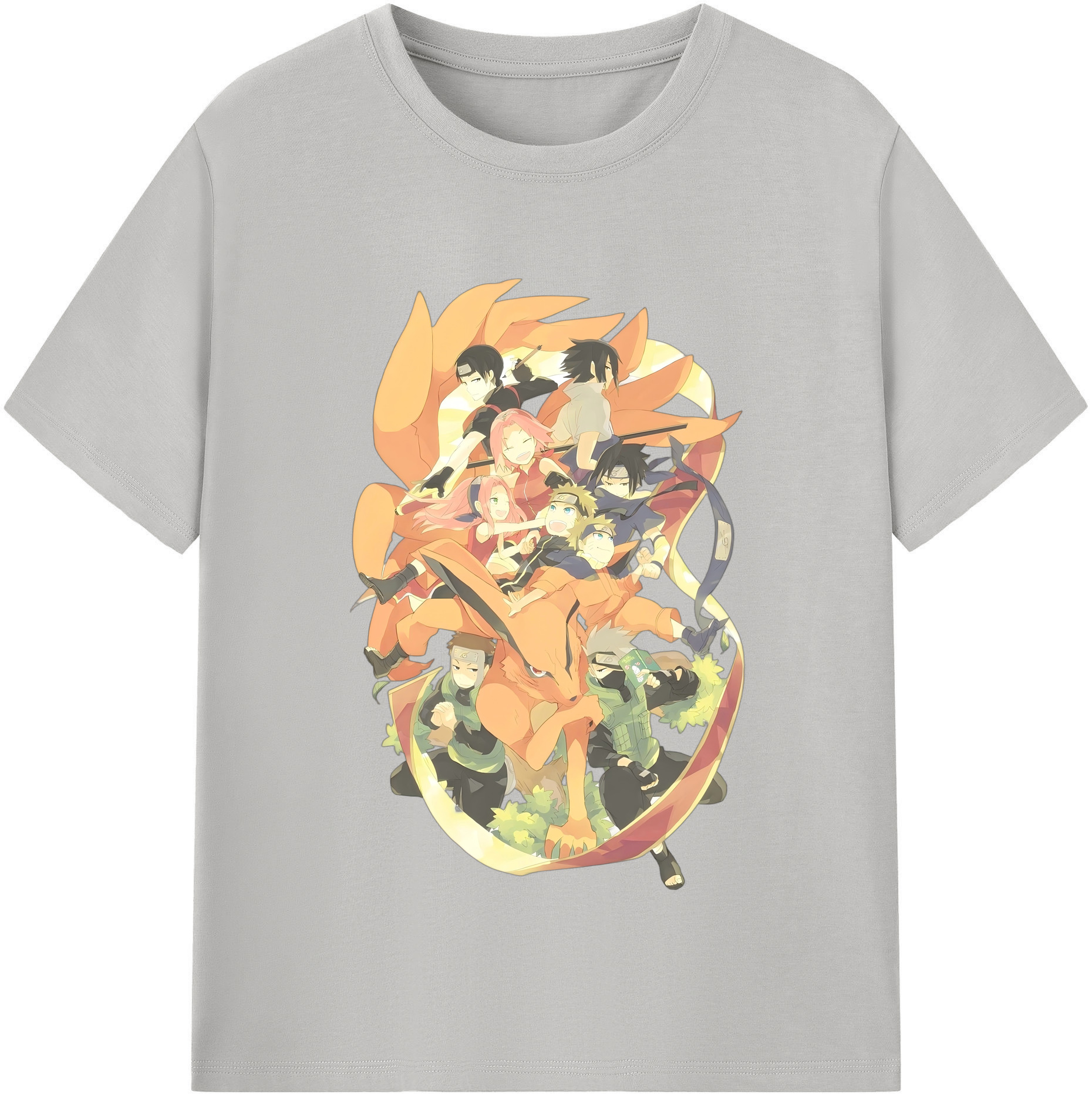（画像用） NARUTO -ナルト- うずまき ナルト Uzumaki Naruto 綿100％半袖Tシャツ（フロントプリント）