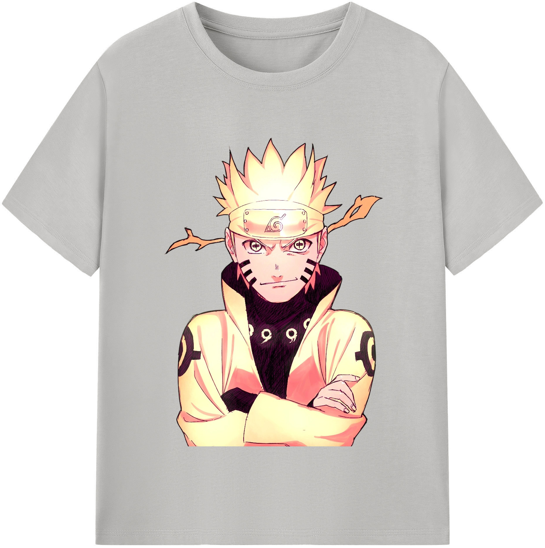 （画像用） NARUTO -ナルト- うずまき ナルト Uzumaki Naruto 綿100％半袖Tシャツ（フロントプリント）
