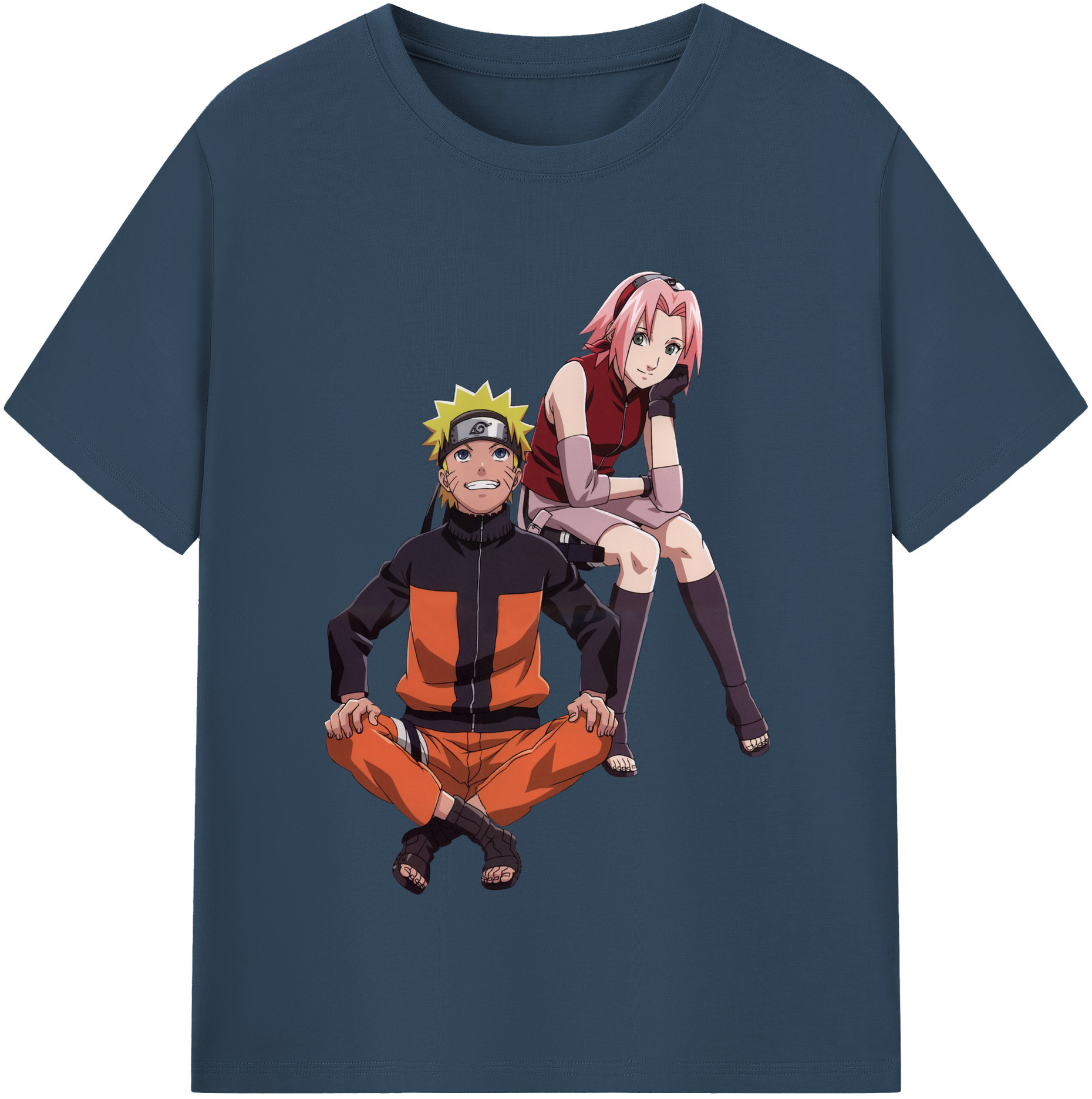 （画像用） NARUTO -ナルト- うずまき ナルト Uzumaki Naruto 綿100％半袖Tシャツ（フロントプリント）