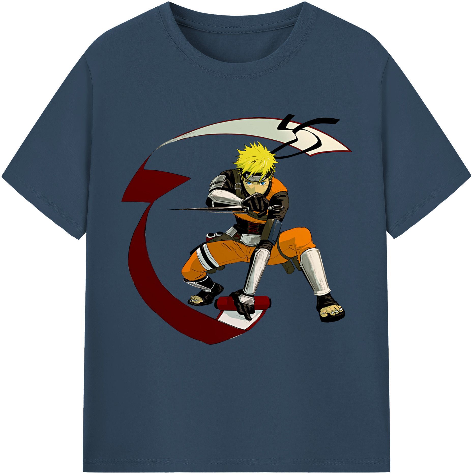 （画像用） NARUTO -ナルト- うずまき ナルト Uzumaki Naruto 綿100％半袖Tシャツ（フロントプリント）
