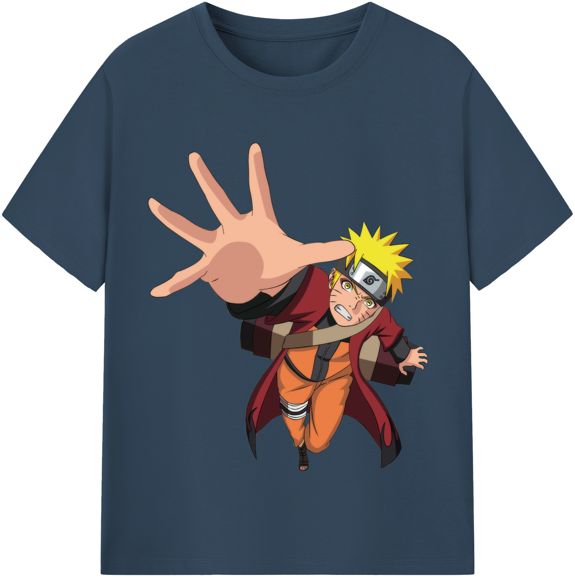 （画像用） NARUTO -ナルト- うずまき ナルト Uzumaki Naruto 綿100％半袖Tシャツ（フロントプリント）