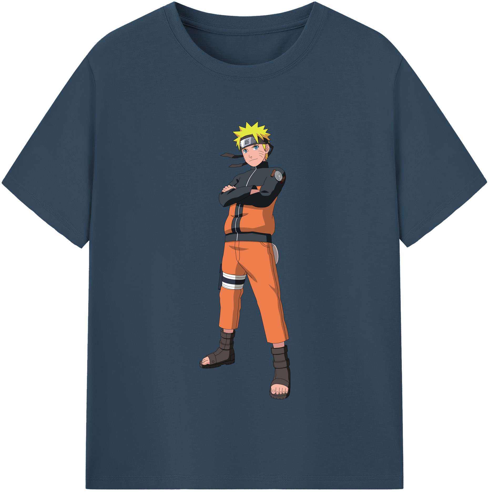 （画像用） NARUTO -ナルト- うずまき ナルト Uzumaki Naruto 綿100％半袖Tシャツ（フロントプリント）