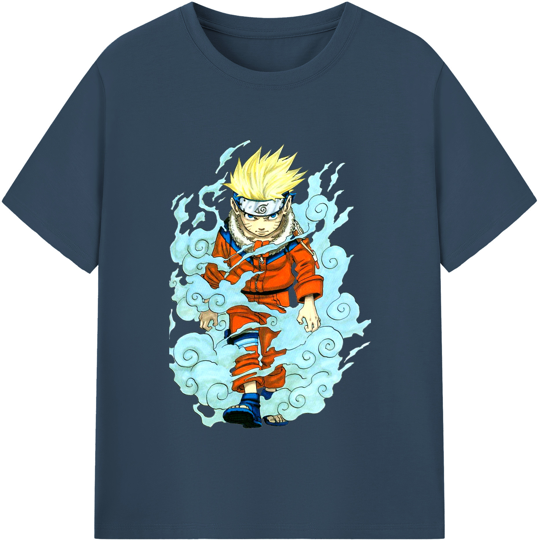 （画像用） NARUTO -ナルト- うずまき ナルト Uzumaki Naruto 綿100％半袖Tシャツ（フロントプリント）