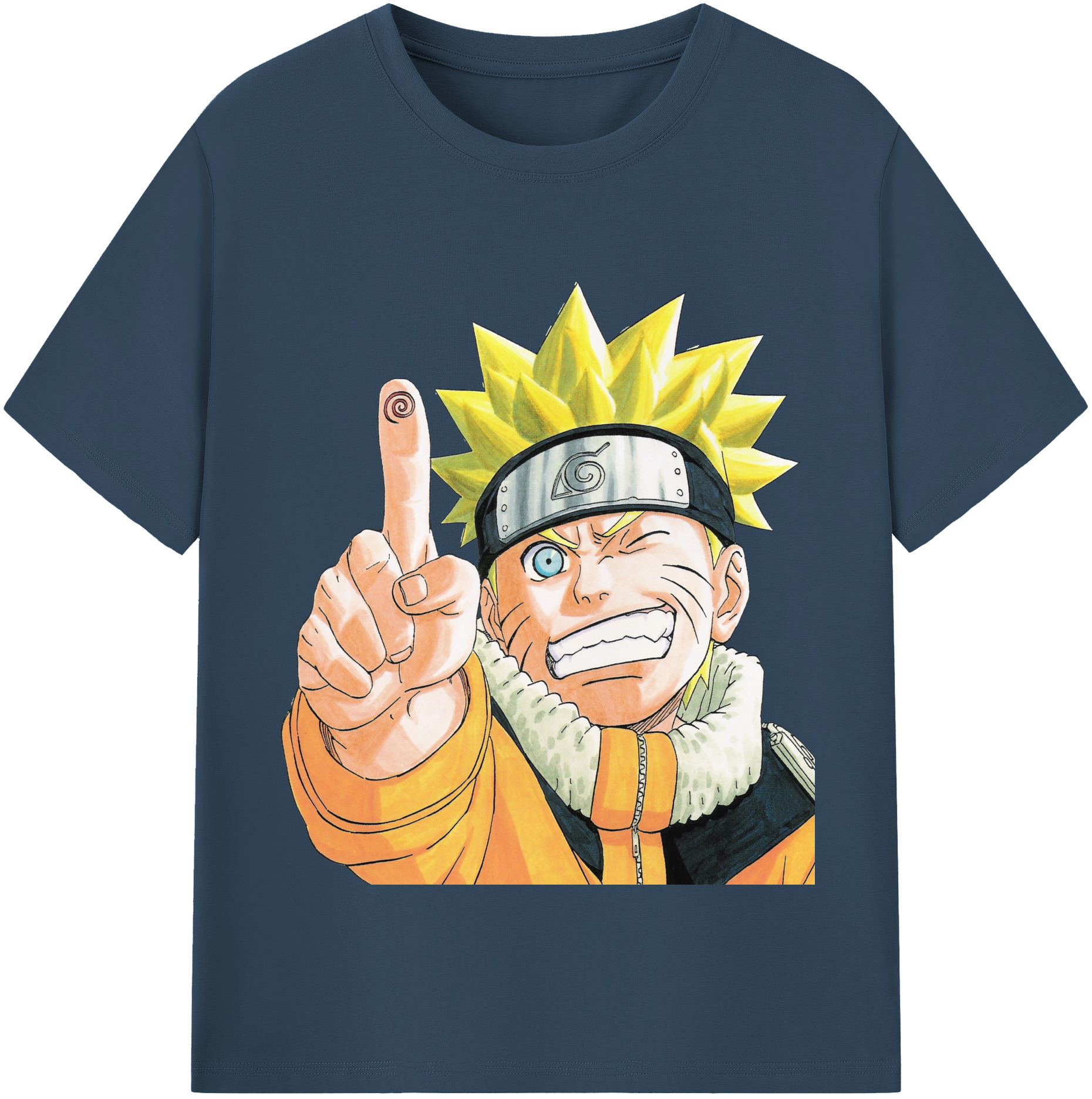 （画像用） NARUTO -ナルト- うずまき ナルト Uzumaki Naruto 綿100％半袖Tシャツ（フロントプリント）
