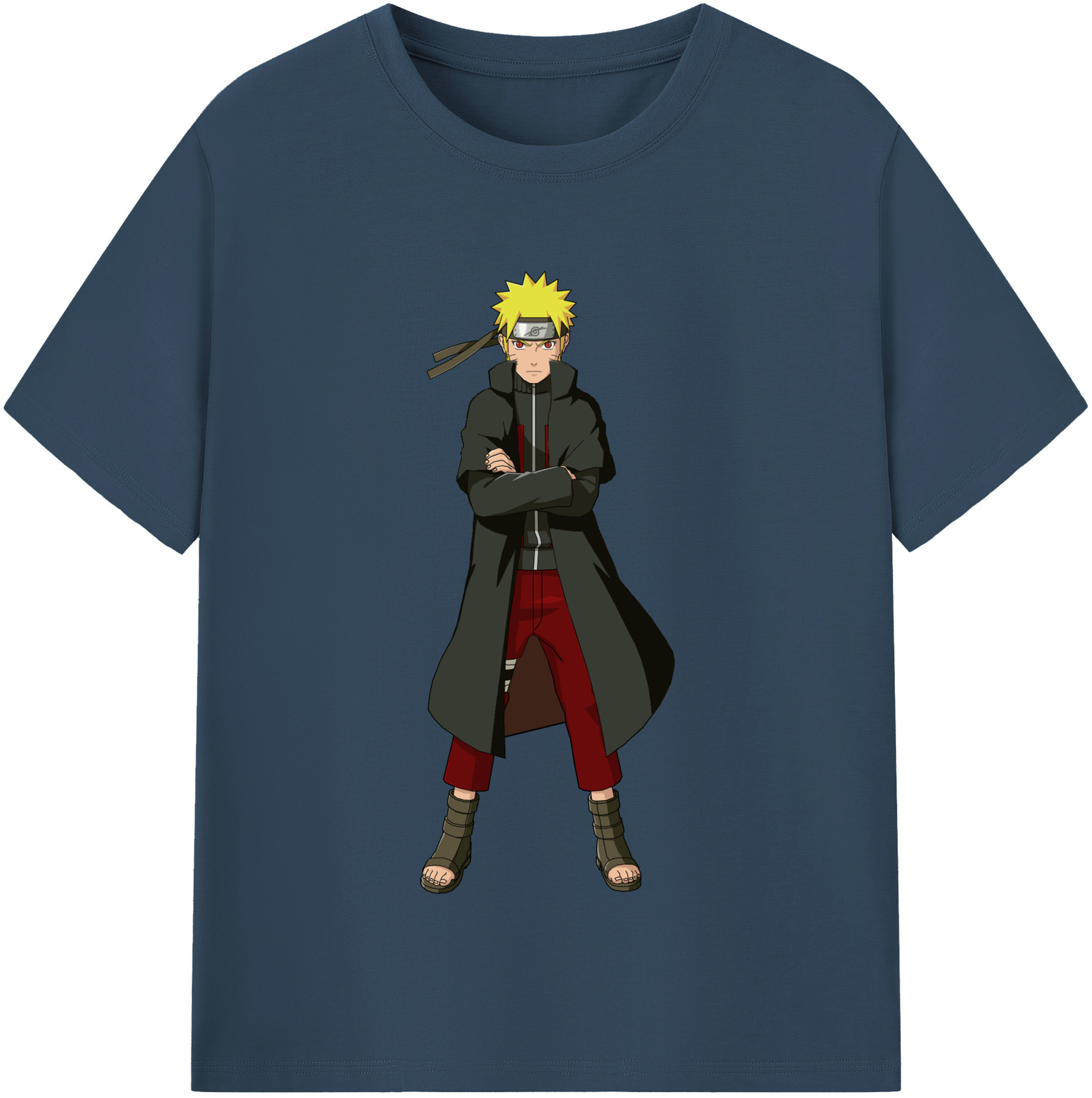 （画像用） NARUTO -ナルト- うずまき ナルト Uzumaki Naruto 綿100％半袖Tシャツ（フロントプリント）
