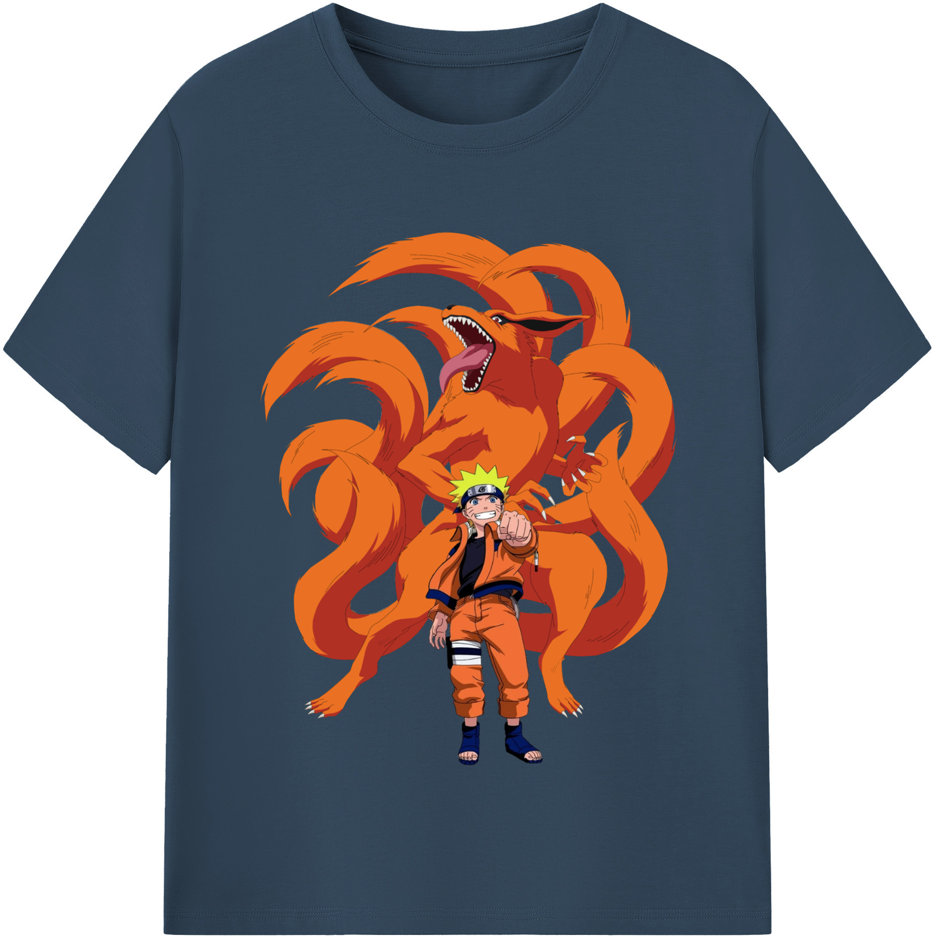 （画像用） NARUTO -ナルト- うずまき ナルト Uzumaki Naruto 綿100％半袖Tシャツ（フロントプリント）
