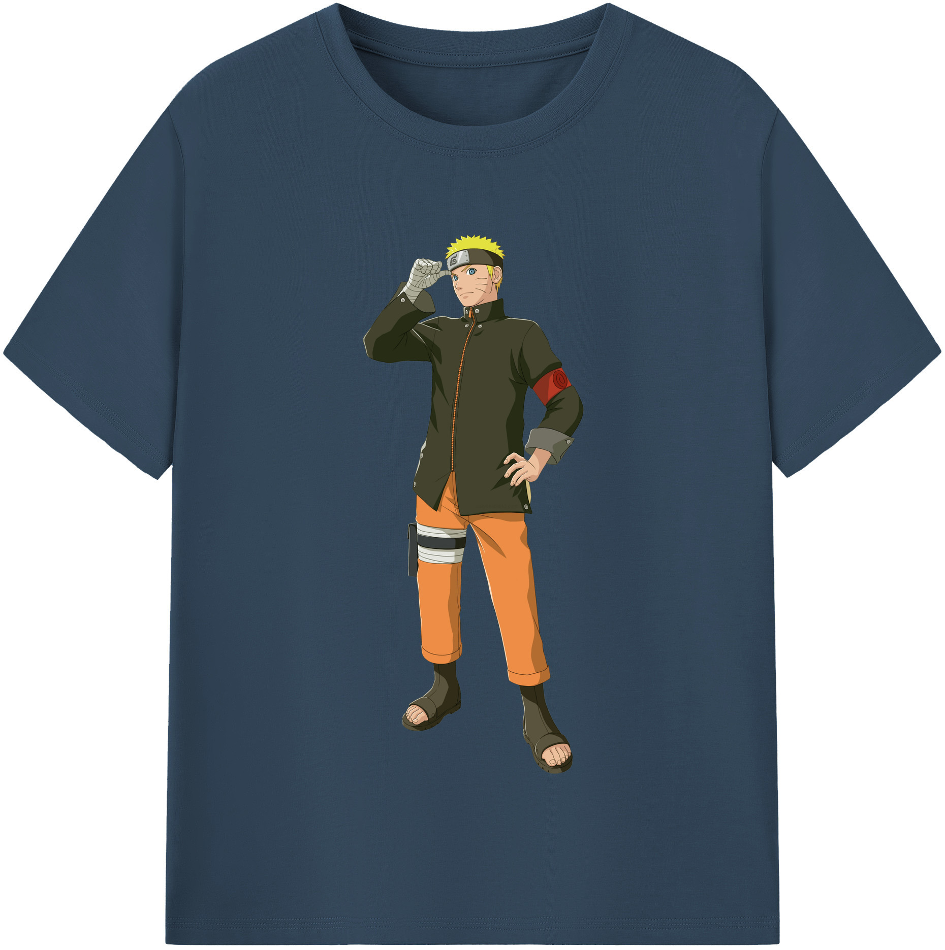 （画像用） NARUTO -ナルト- うずまき ナルト Uzumaki Naruto 綿100％半袖Tシャツ（フロントプリント）