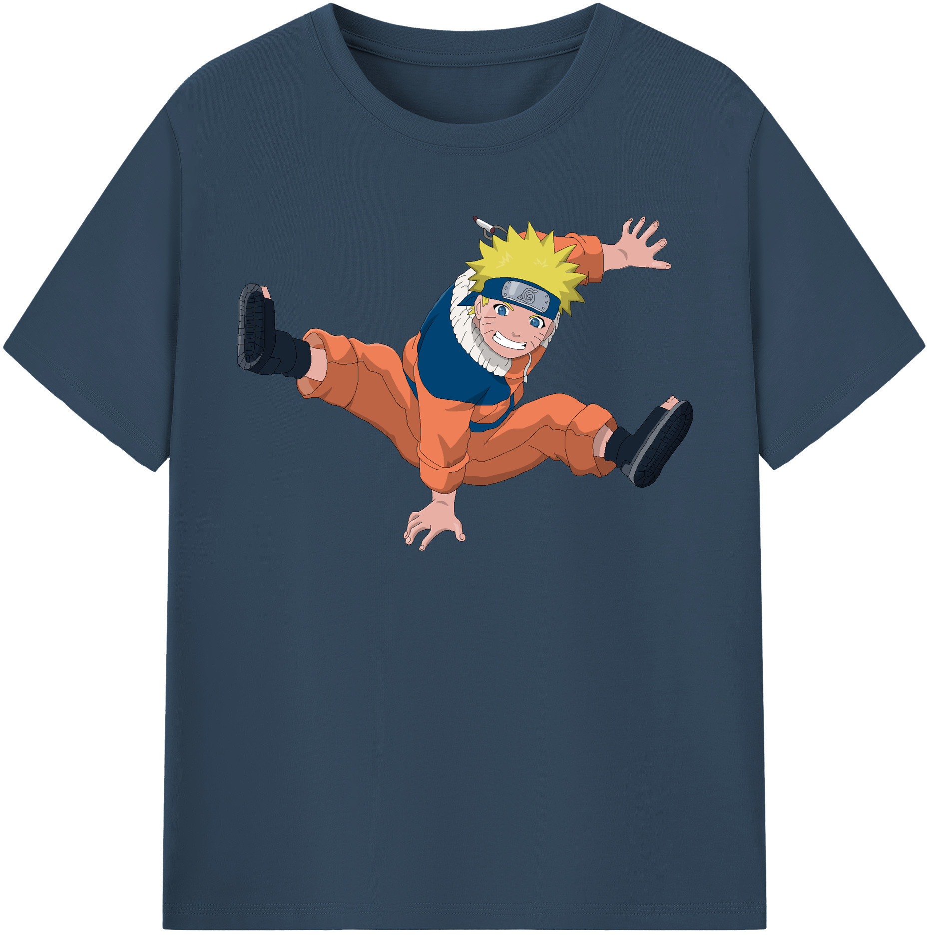 （画像用） NARUTO -ナルト- うずまき ナルト Uzumaki Naruto 綿100％半袖Tシャツ（フロントプリント）