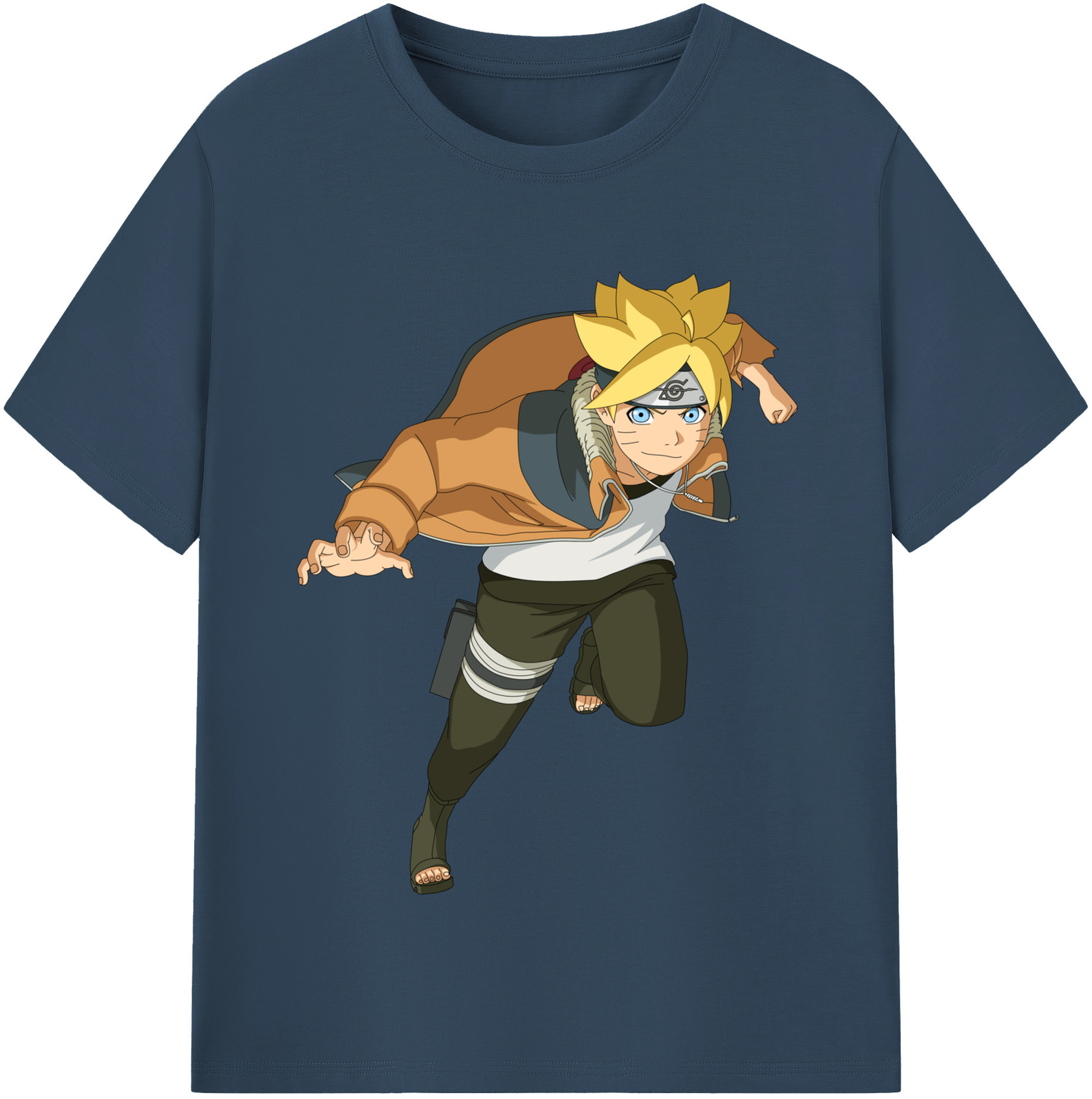 （画像用） NARUTO -ナルト- うずまき ナルト Uzumaki Naruto 綿100％半袖Tシャツ（フロントプリント）