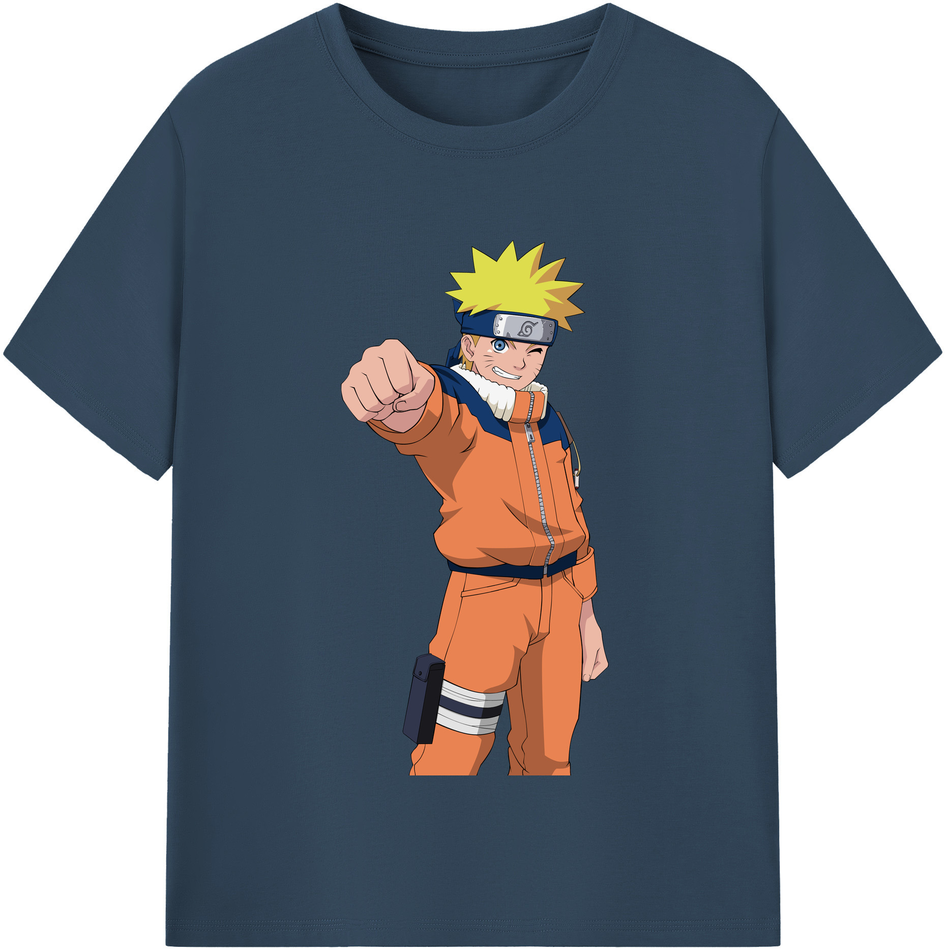 （画像用） NARUTO -ナルト- うずまき ナルト Uzumaki Naruto 綿100％半袖Tシャツ（フロントプリント）