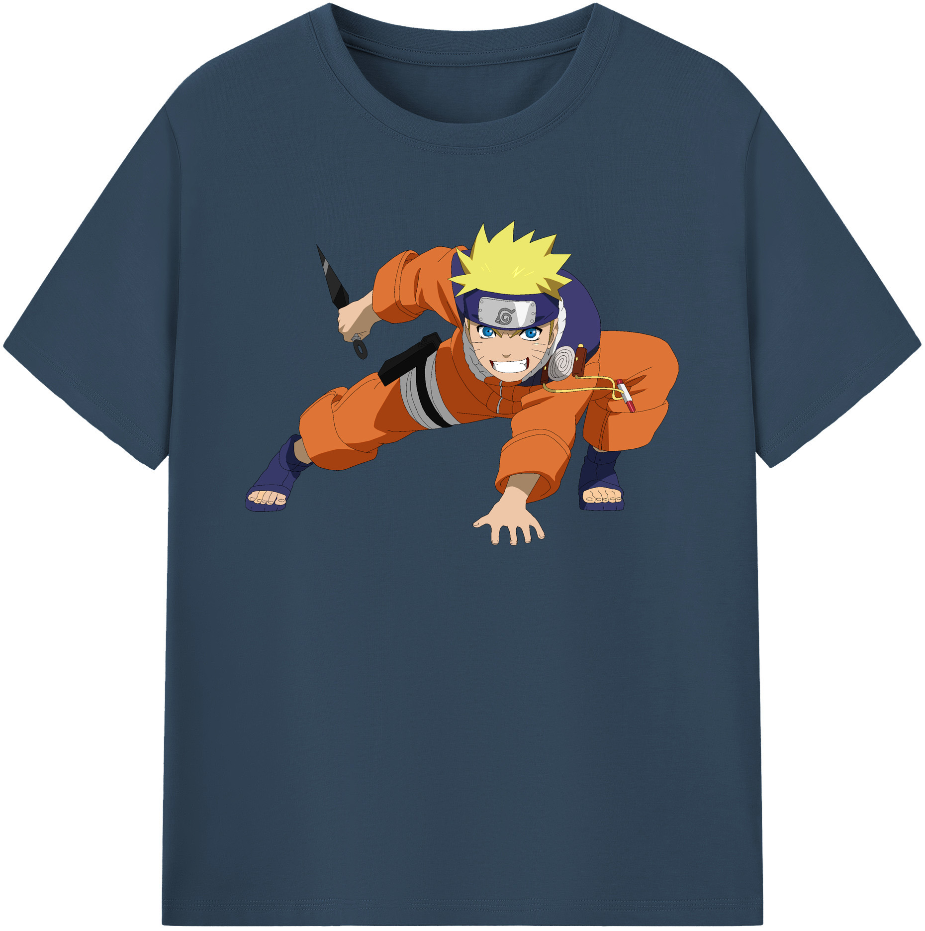 （画像用） NARUTO -ナルト- うずまき ナルト Uzumaki Naruto 綿100％半袖Tシャツ（フロントプリント）