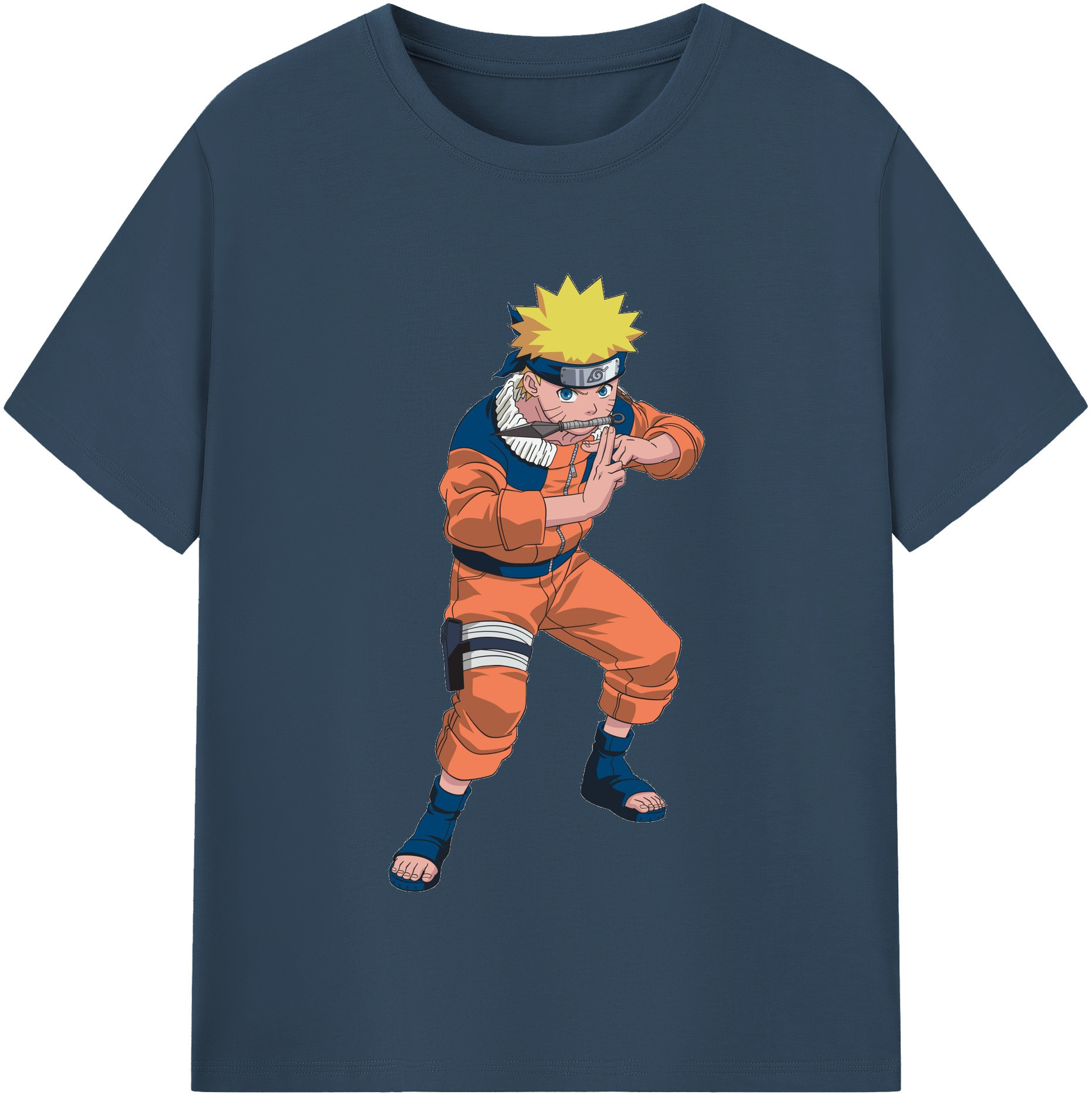 （画像用） NARUTO -ナルト- うずまき ナルト Uzumaki Naruto 綿100％半袖Tシャツ（フロントプリント）