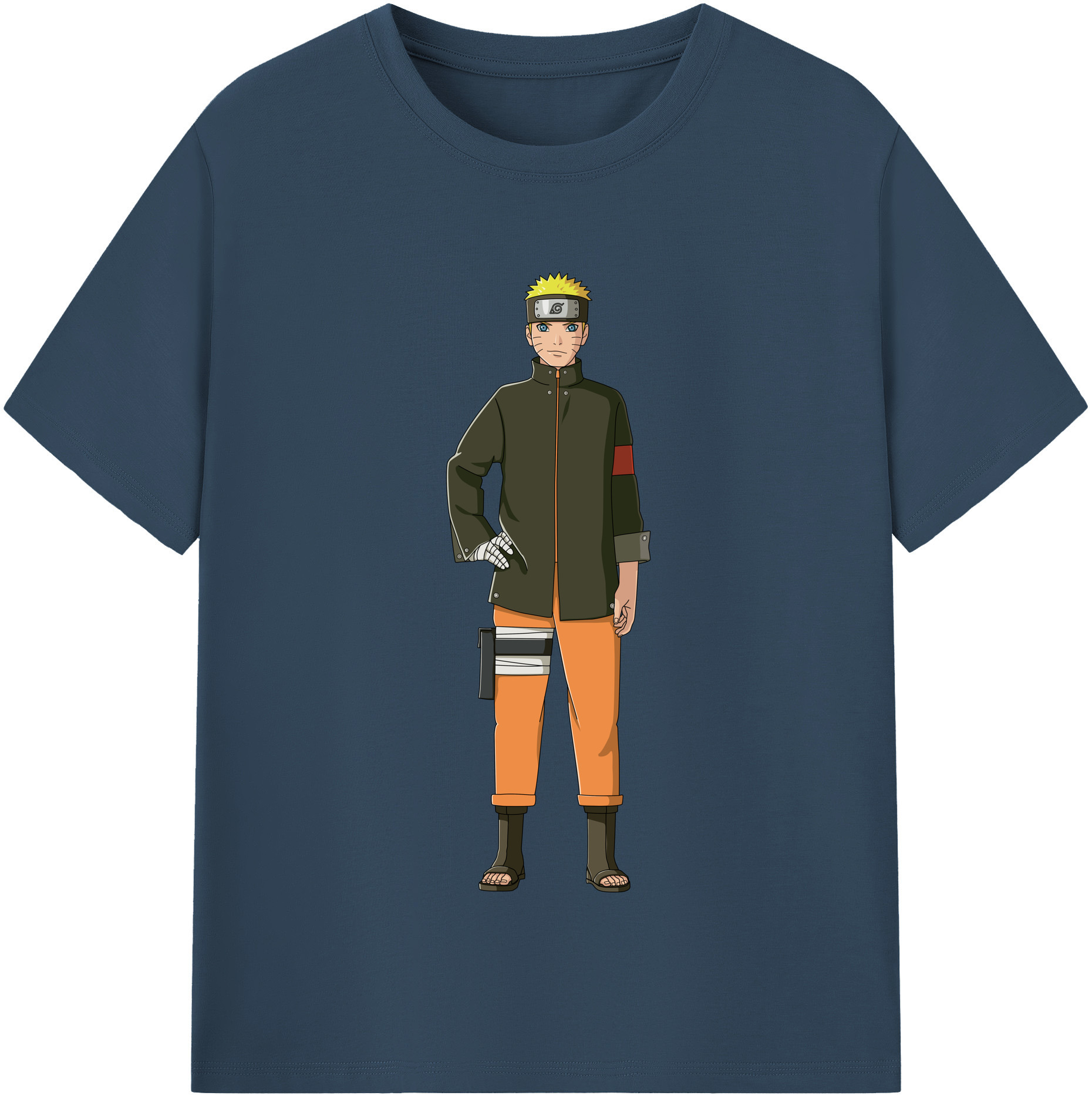 （画像用） NARUTO -ナルト- うずまき ナルト Uzumaki Naruto 綿100％半袖Tシャツ（フロントプリント）