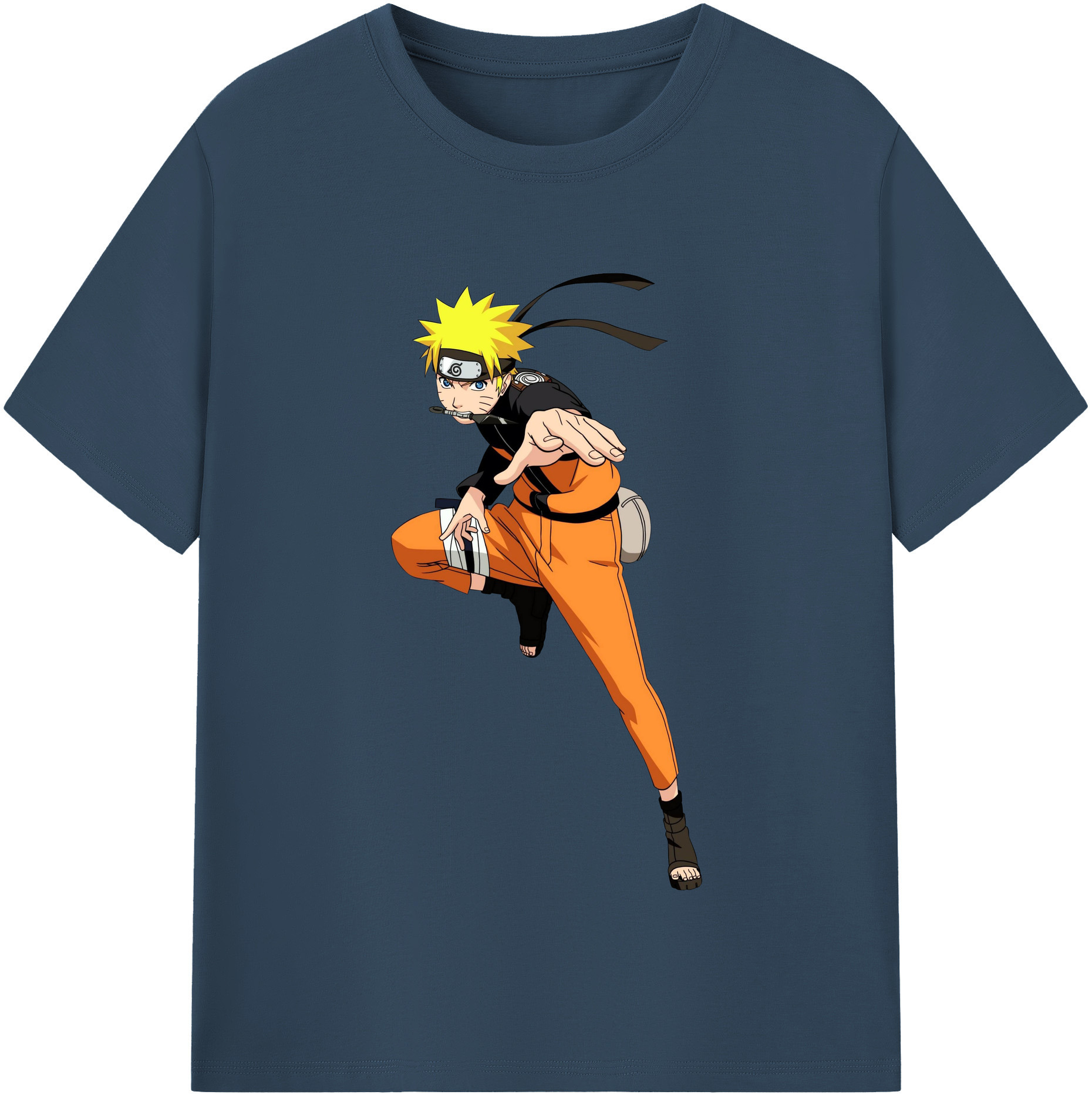 （画像用） NARUTO -ナルト- うずまき ナルト Uzumaki Naruto 綿100％半袖Tシャツ（フロントプリント）