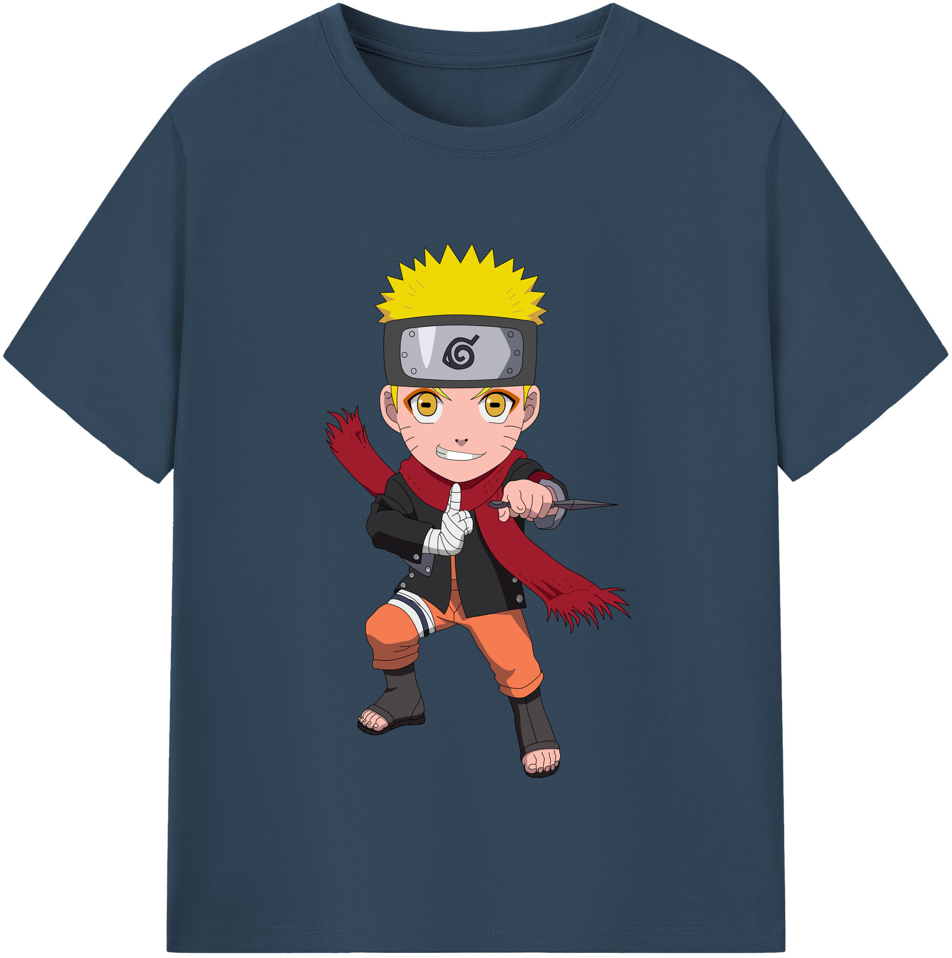 （画像用） NARUTO -ナルト- うずまき ナルト Uzumaki Naruto 綿100％半袖Tシャツ（フロントプリント）