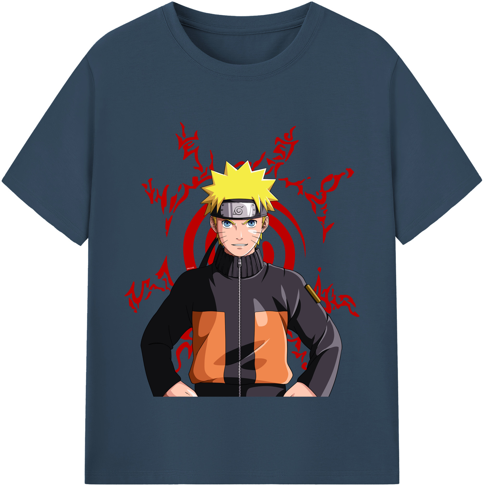 （画像用） NARUTO -ナルト- うずまき ナルト Uzumaki Naruto 綿100％半袖Tシャツ（フロントプリント）