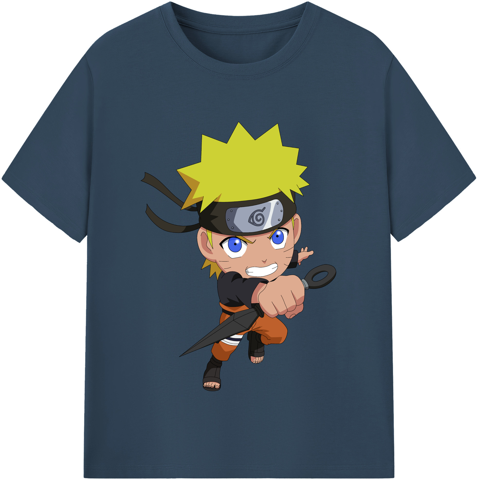 （画像用） NARUTO -ナルト- うずまき ナルト Uzumaki Naruto 綿100％半袖Tシャツ（フロントプリント）