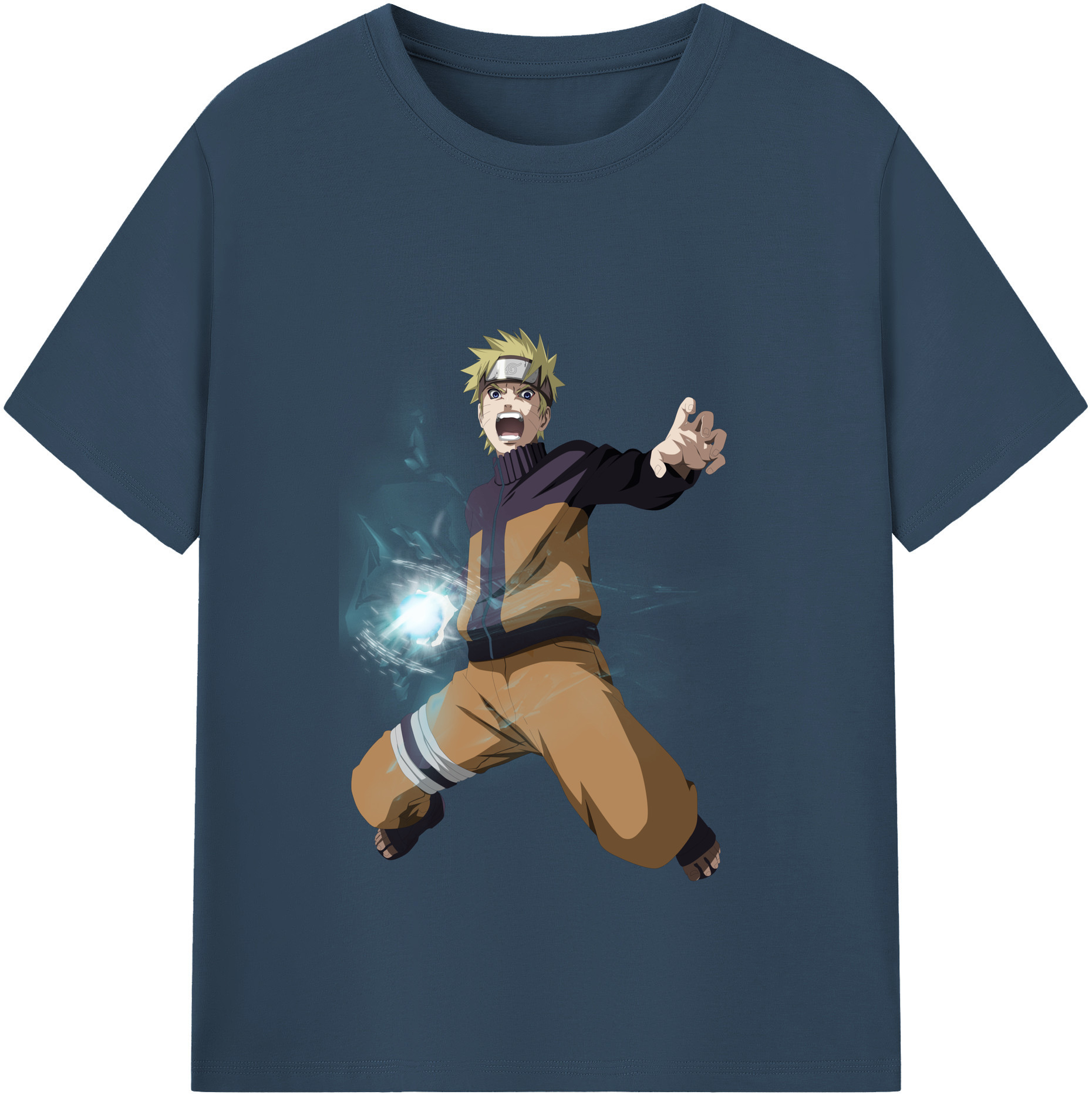 （画像用） NARUTO -ナルト- うずまき ナルト Uzumaki Naruto 綿100％半袖Tシャツ（フロントプリント）