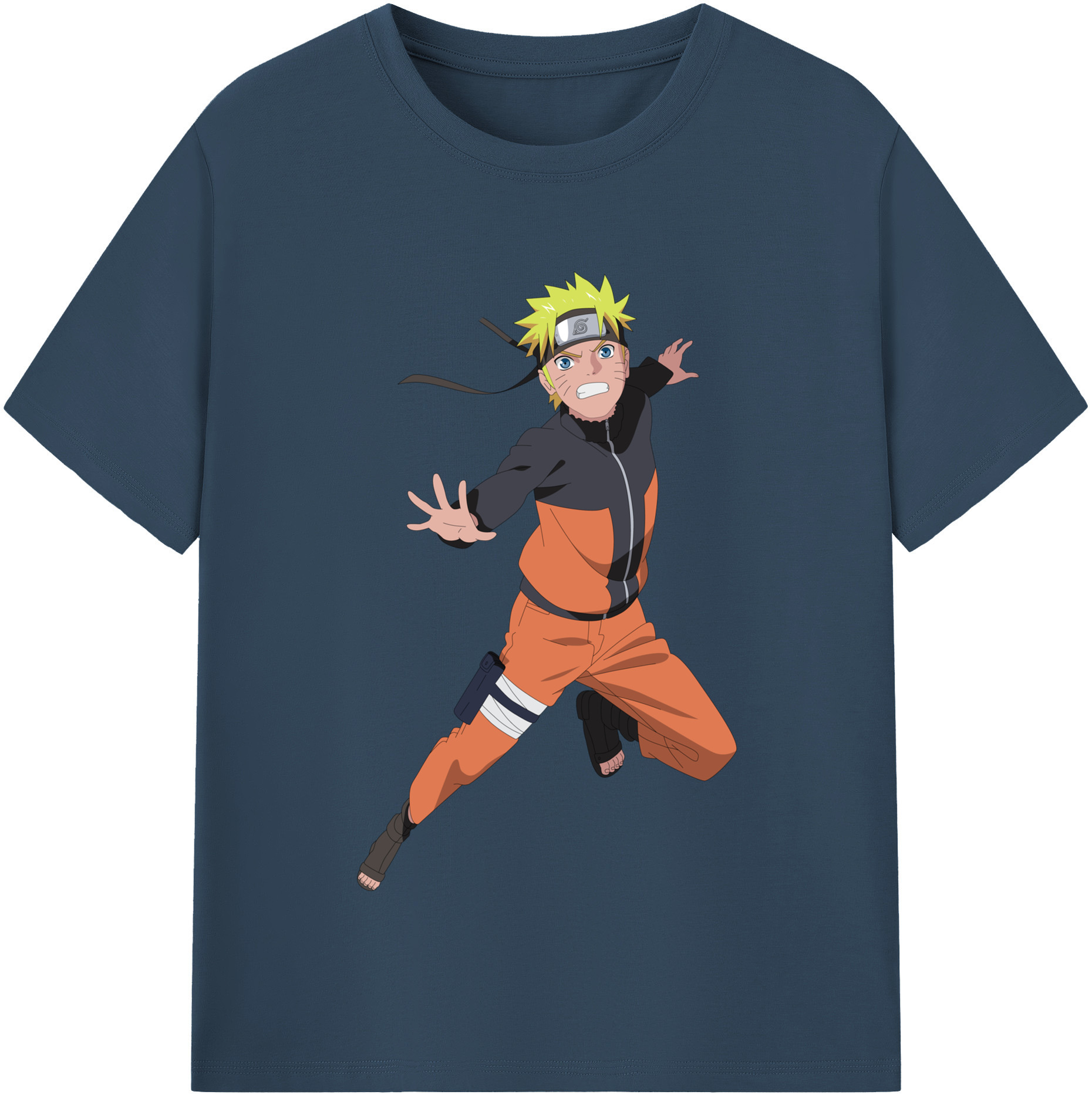 （画像用） NARUTO -ナルト- うずまき ナルト Uzumaki Naruto 綿100％半袖Tシャツ（フロントプリント）
