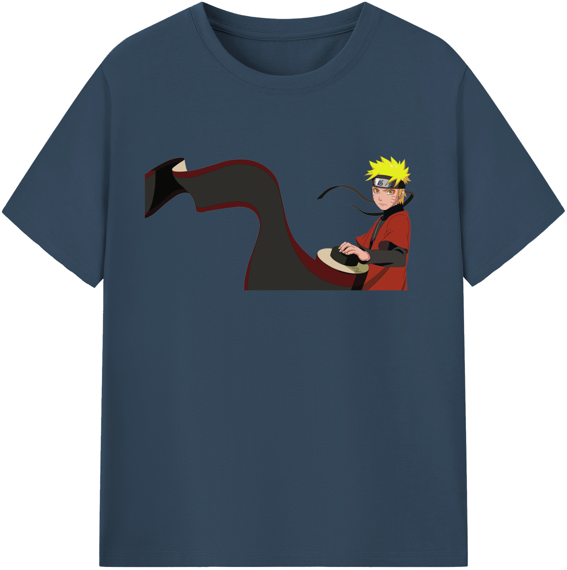 （画像用） NARUTO -ナルト- うずまき ナルト Uzumaki Naruto 綿100％半袖Tシャツ（フロントプリント）