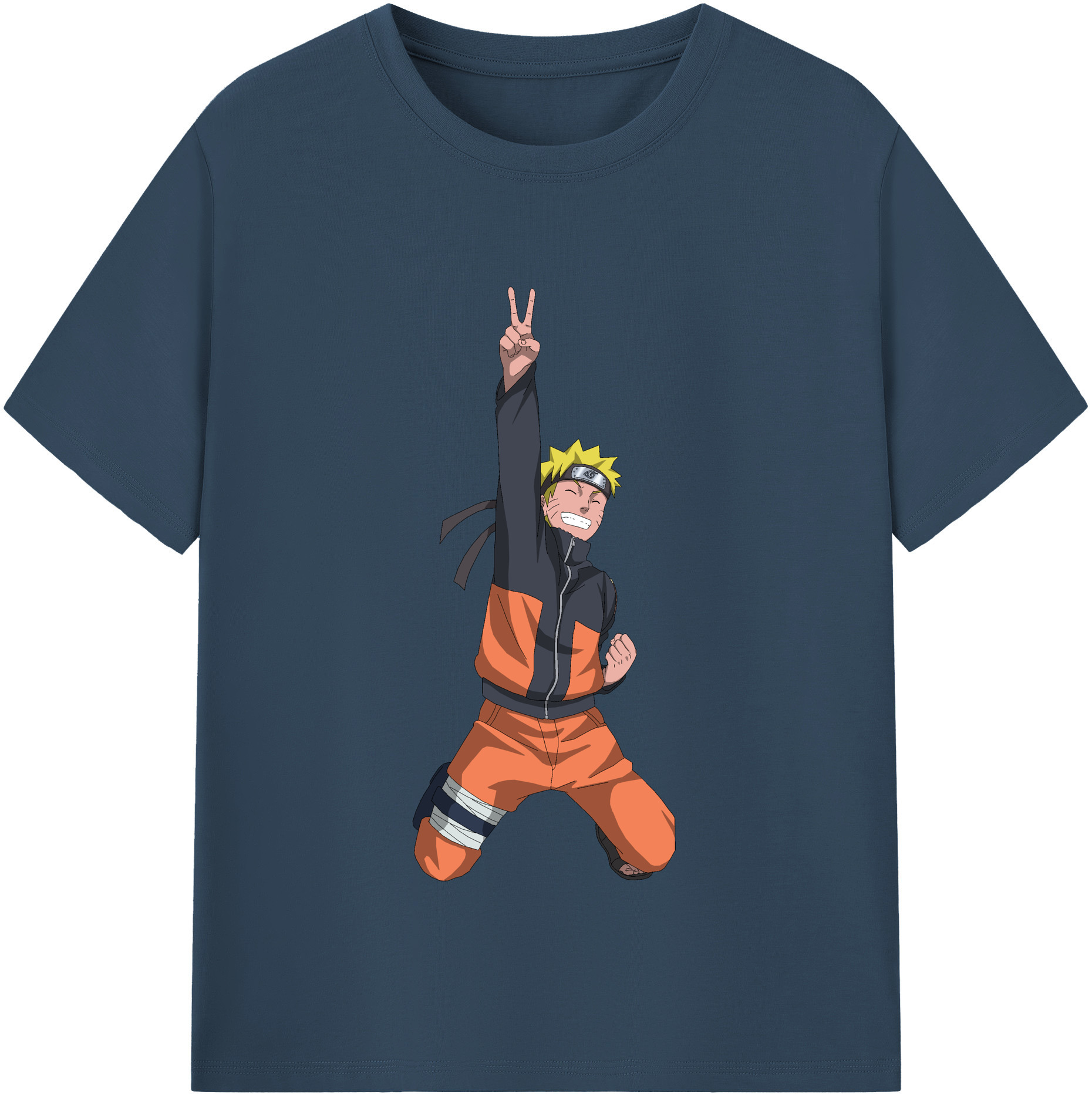 （画像用） NARUTO -ナルト- うずまき ナルト Uzumaki Naruto 綿100％半袖Tシャツ（フロントプリント）