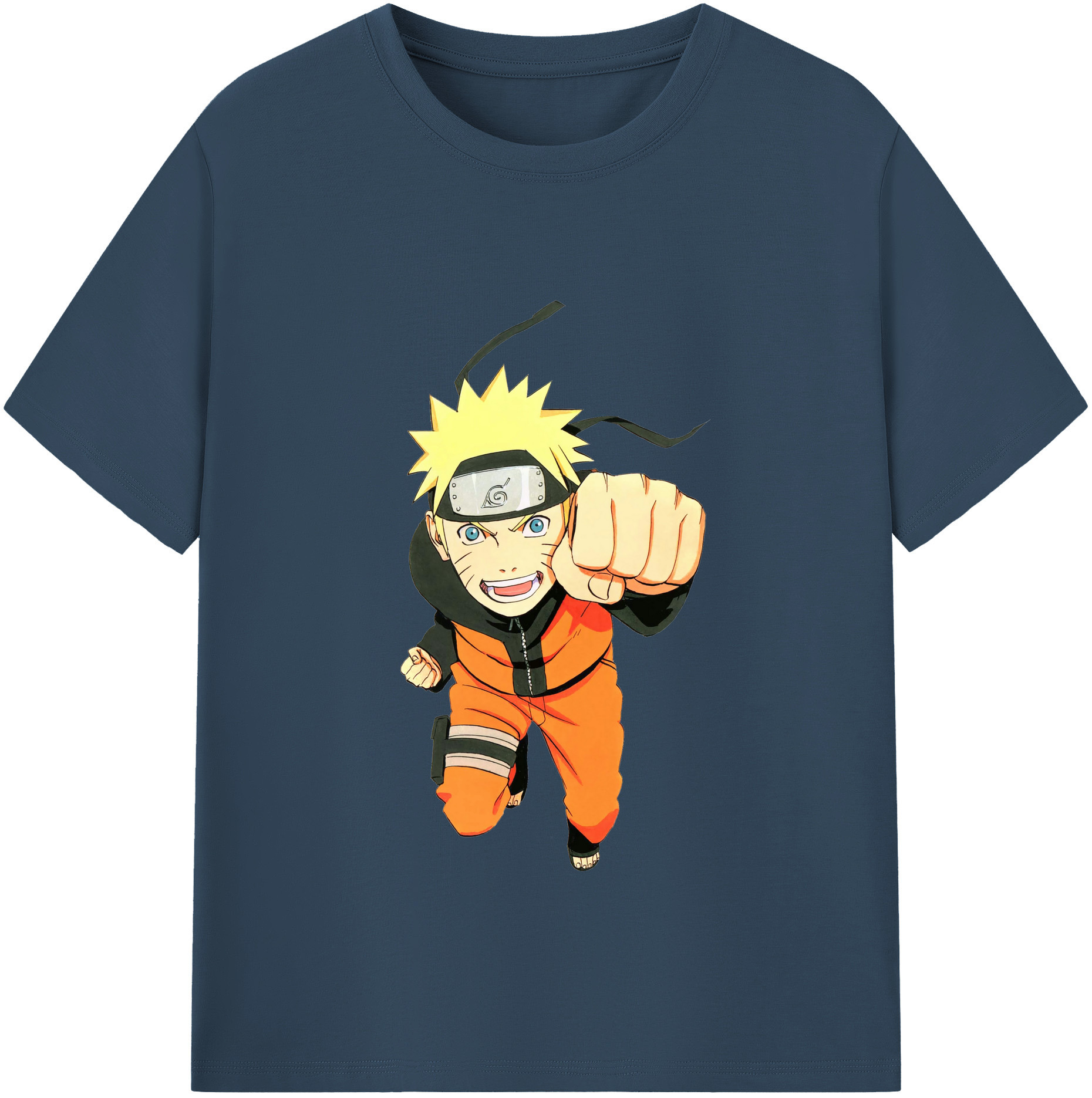 （画像用） NARUTO -ナルト- うずまき ナルト Uzumaki Naruto 綿100％半袖Tシャツ（フロントプリント）