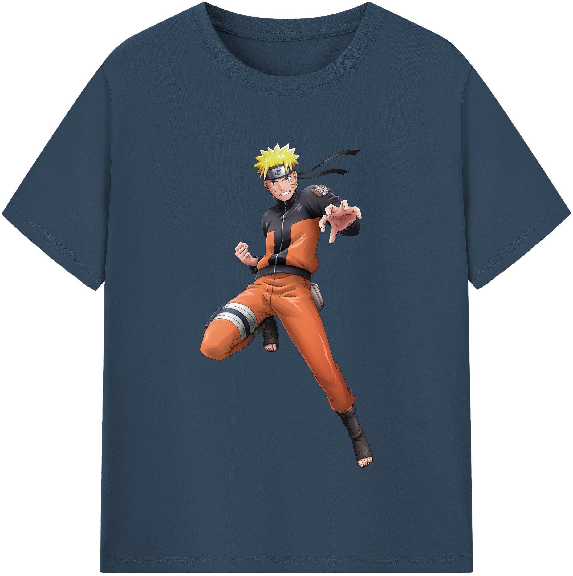 （画像用） NARUTO -ナルト- うずまき ナルト Uzumaki Naruto 綿100％半袖Tシャツ（フロントプリント）