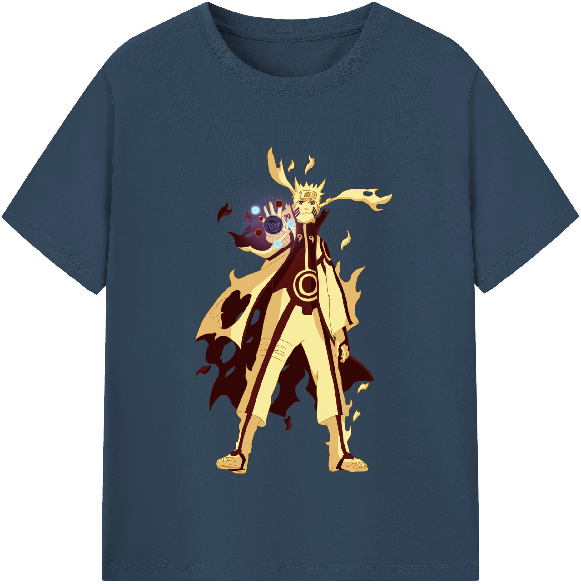 （画像用） NARUTO -ナルト- うずまき ナルト Uzumaki Naruto 綿100％半袖Tシャツ（フロントプリント）