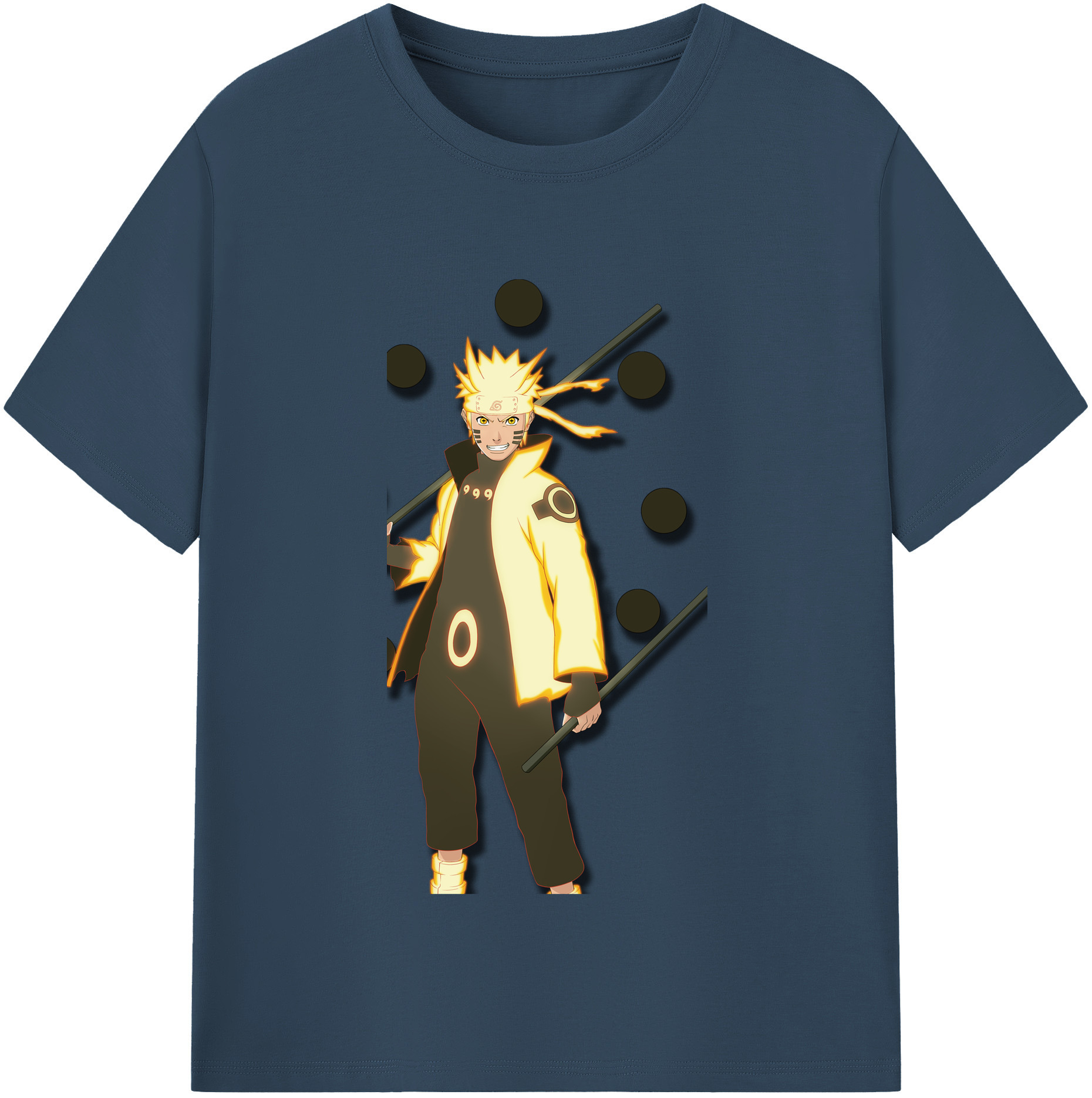（画像用） NARUTO -ナルト- うずまき ナルト Uzumaki Naruto 綿100％半袖Tシャツ（フロントプリント）