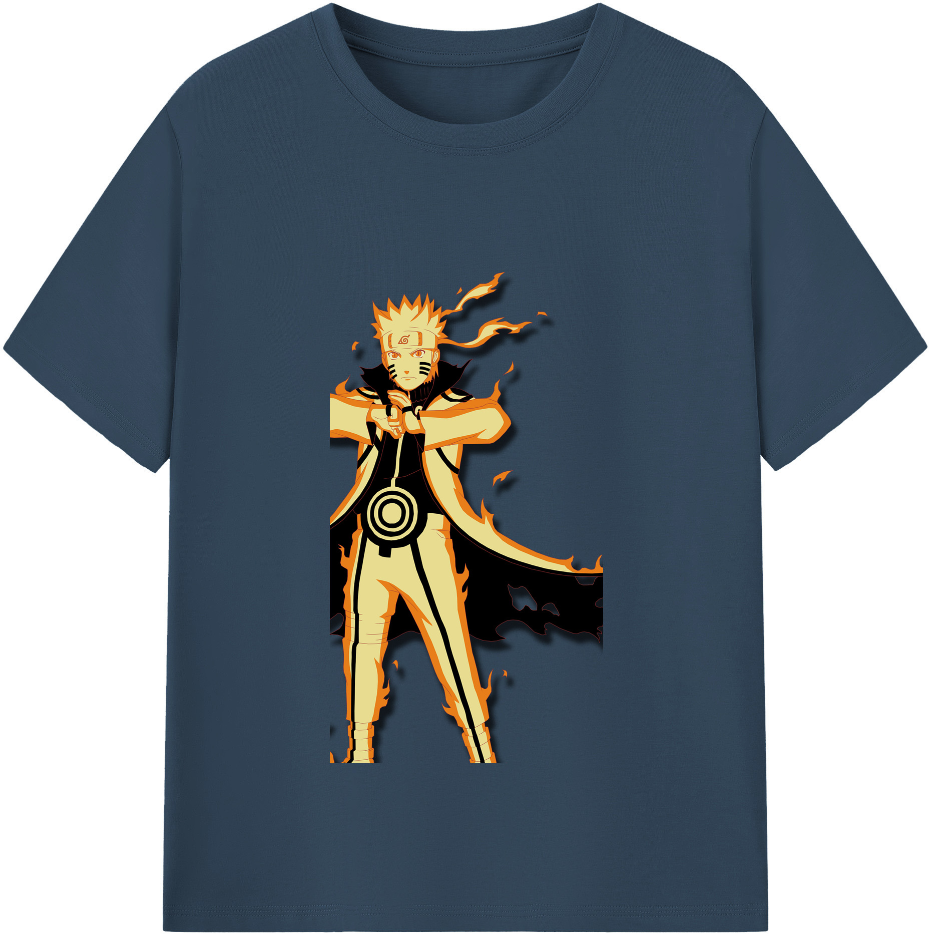 （画像用） NARUTO -ナルト- うずまき ナルト Uzumaki Naruto 綿100％半袖Tシャツ（フロントプリント）