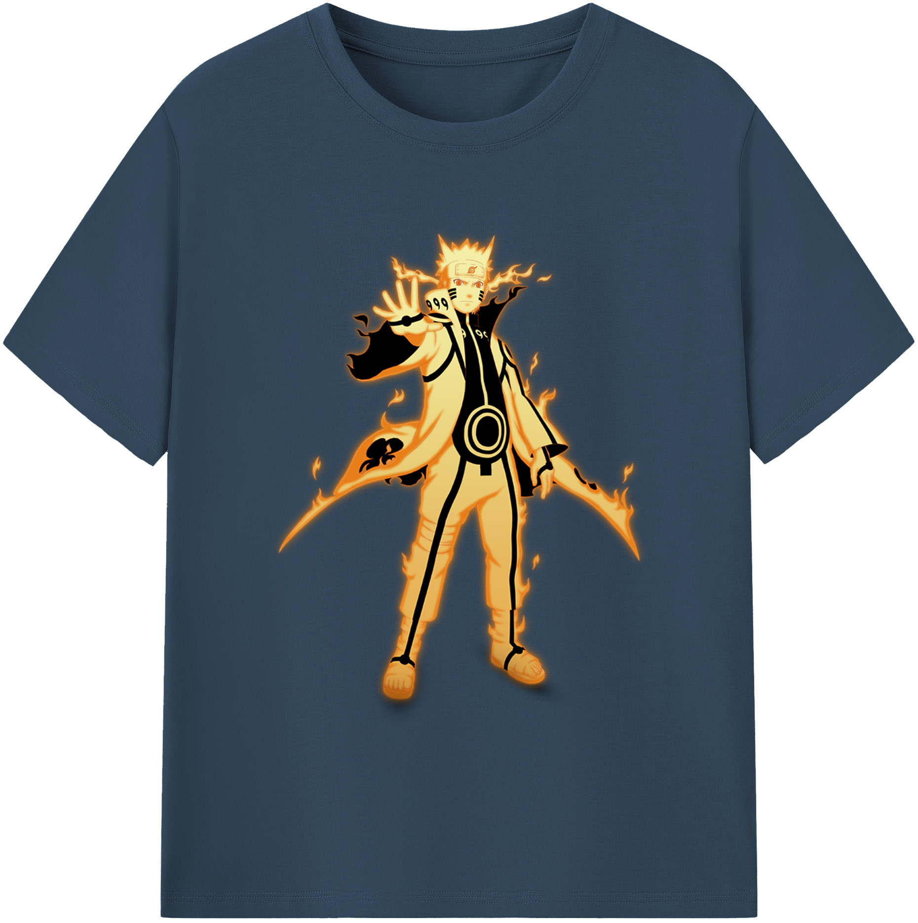 （画像用） NARUTO -ナルト- うずまき ナルト Uzumaki Naruto 綿100％半袖Tシャツ（フロントプリント）