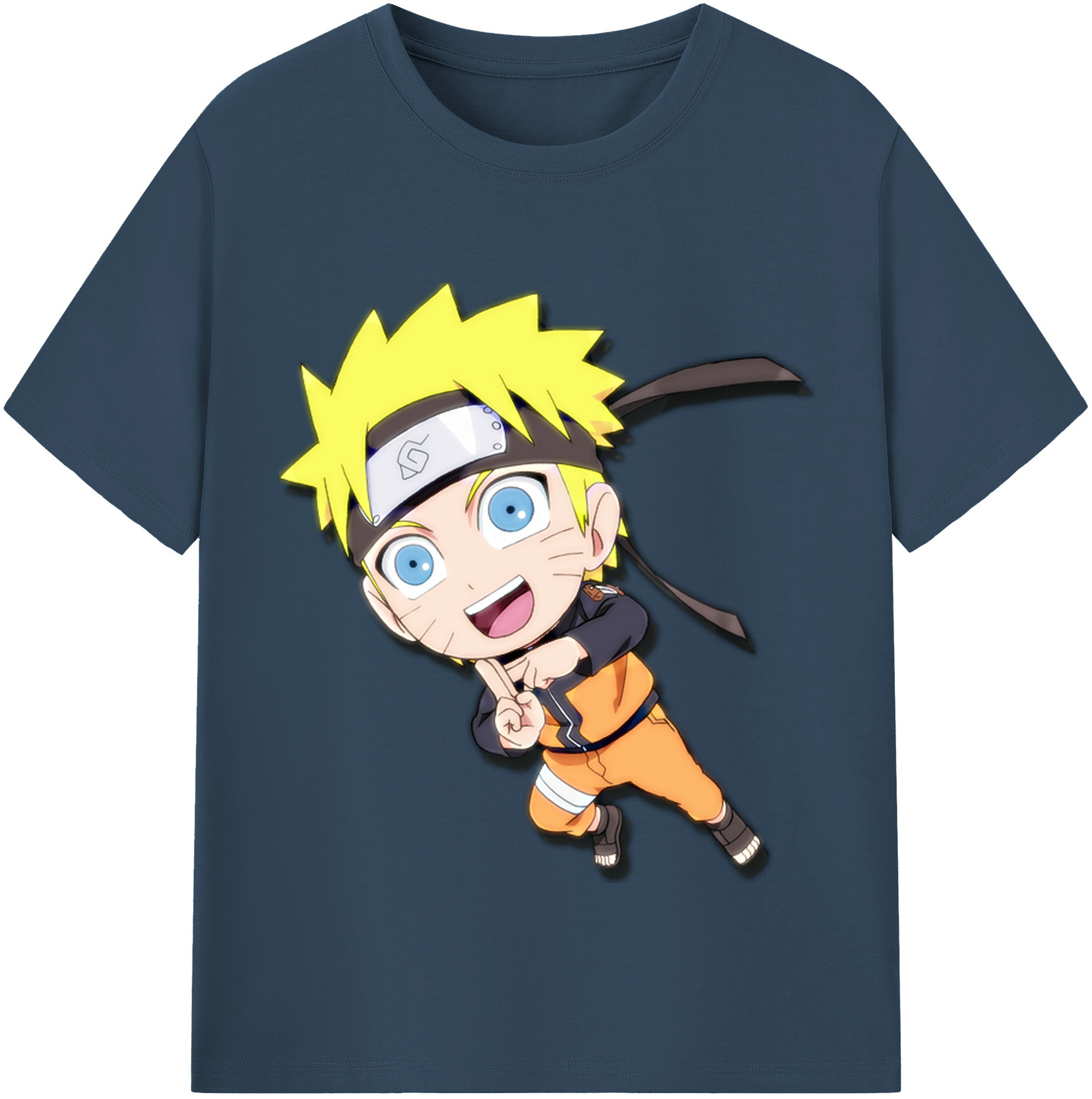 （画像用） NARUTO -ナルト- うずまき ナルト Uzumaki Naruto 綿100％半袖Tシャツ（フロントプリント）