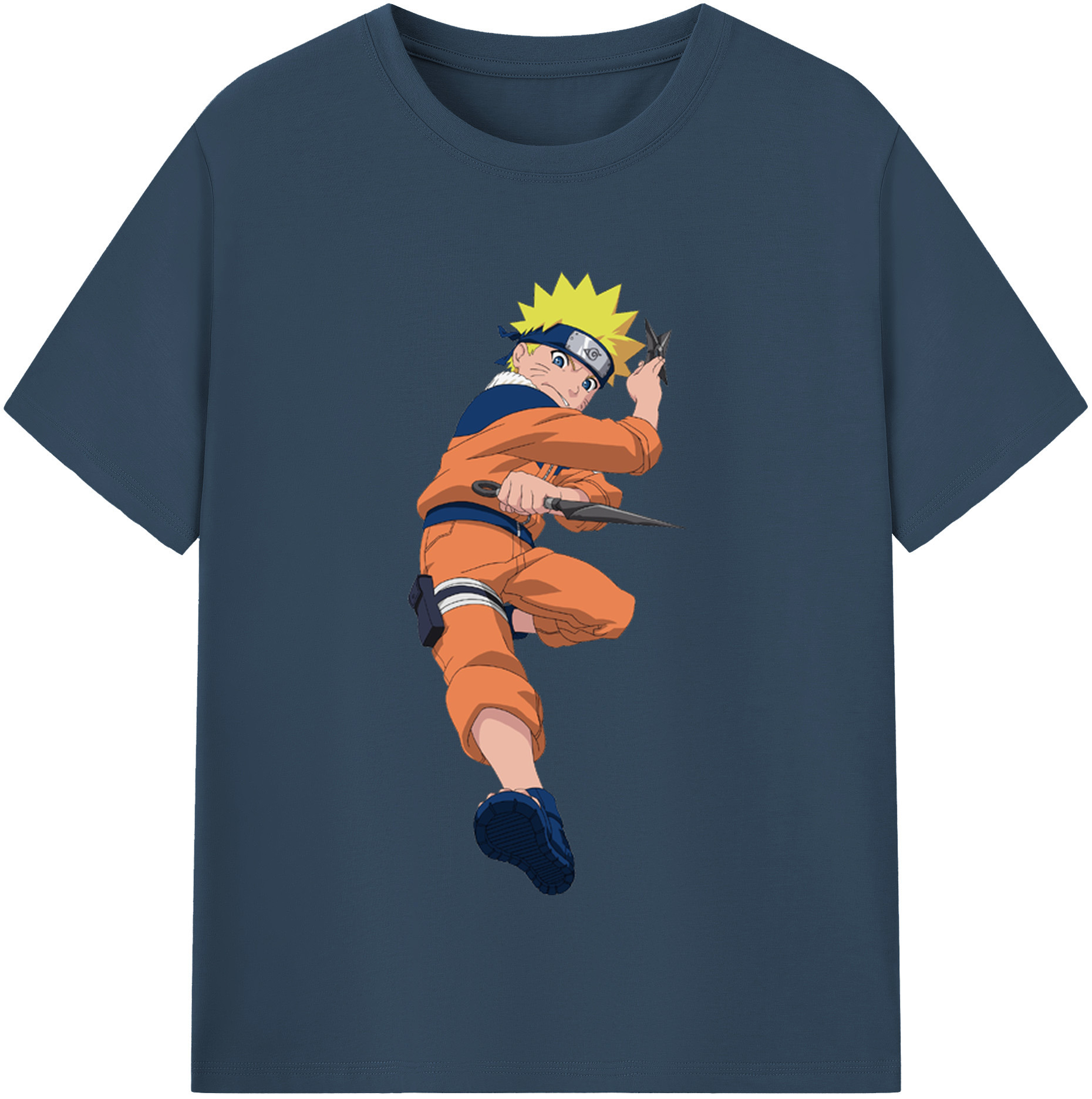 （画像用） NARUTO -ナルト- うずまき ナルト Uzumaki Naruto 綿100％半袖Tシャツ（フロントプリント）