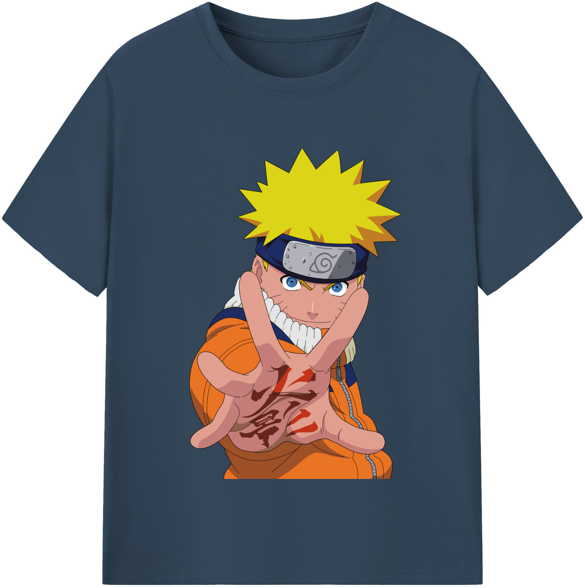 （画像用） NARUTO -ナルト- うずまき ナルト Uzumaki Naruto 綿100％半袖Tシャツ（フロントプリント）
