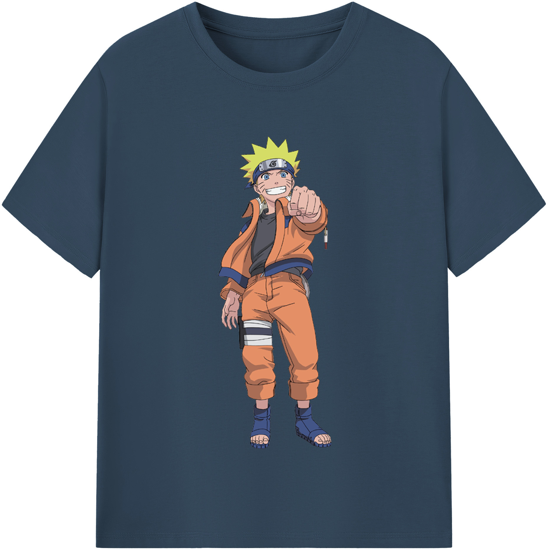 （画像用） NARUTO -ナルト- うずまき ナルト Uzumaki Naruto 綿100％半袖Tシャツ（フロントプリント）