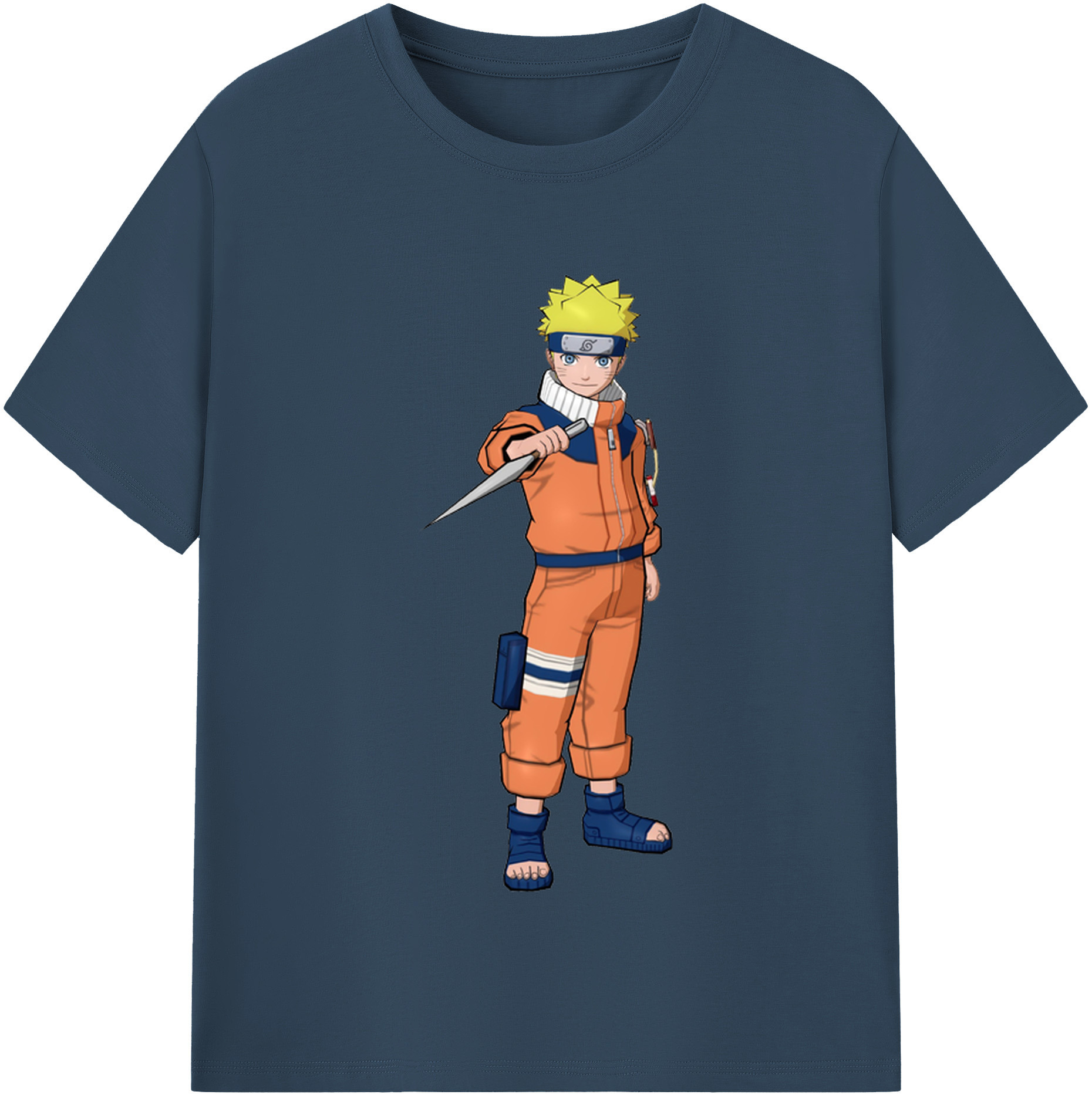 （画像用） NARUTO -ナルト- うずまき ナルト Uzumaki Naruto 綿100％半袖Tシャツ（フロントプリント）