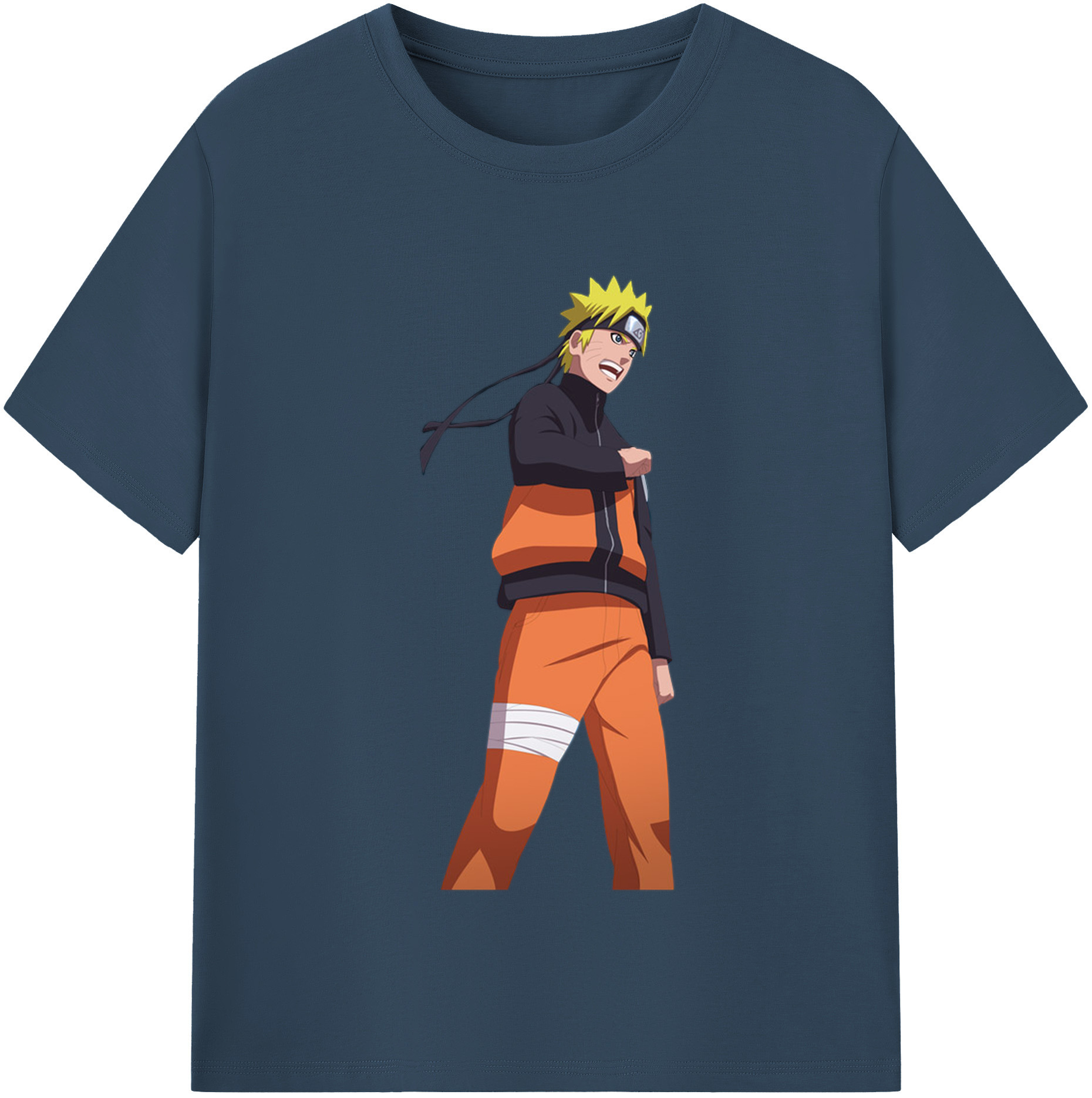 （画像用） NARUTO -ナルト- うずまき ナルト Uzumaki Naruto 綿100％半袖Tシャツ（フロントプリント）