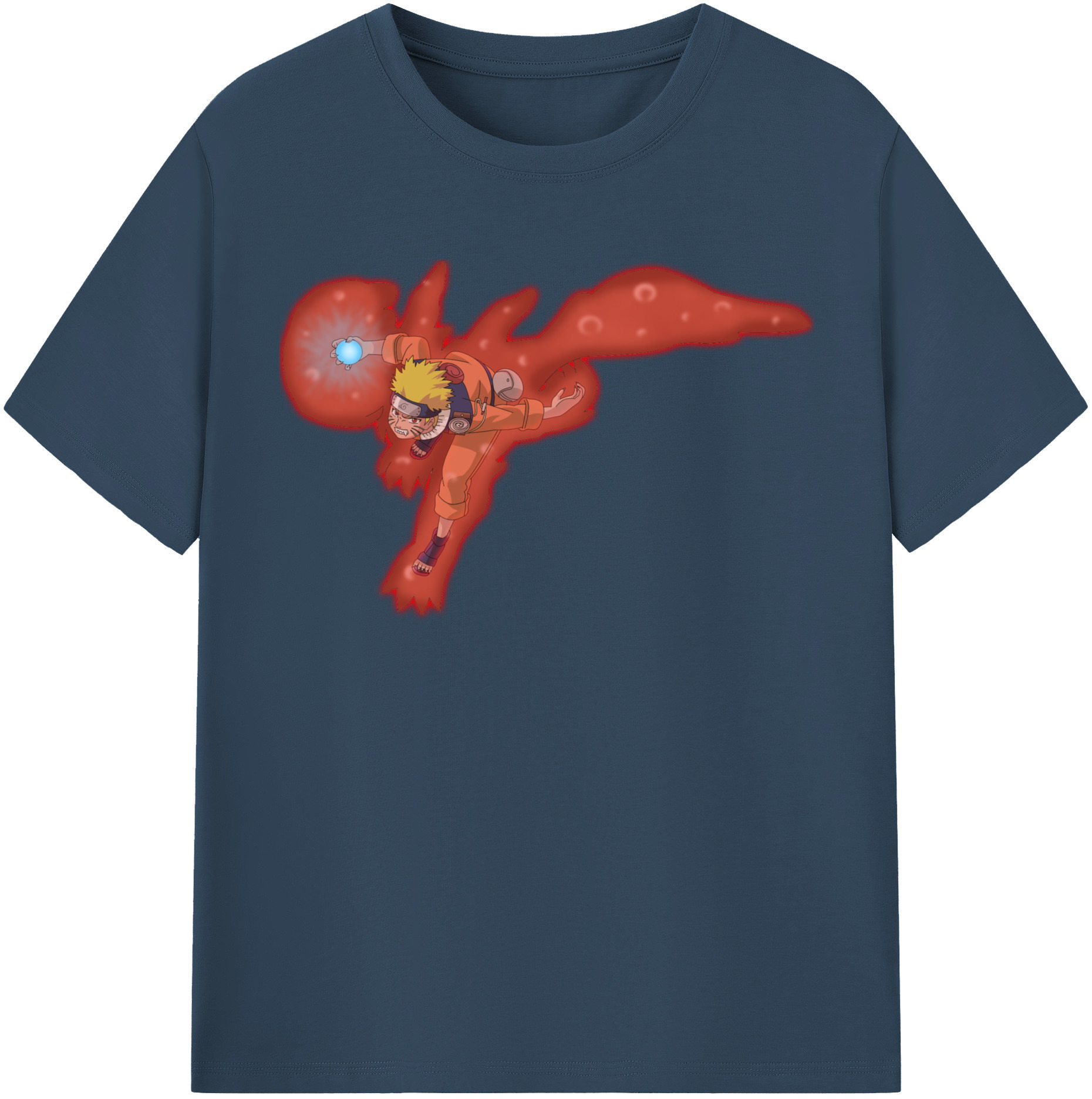 （画像用） NARUTO -ナルト- うずまき ナルト Uzumaki Naruto 綿100％半袖Tシャツ（フロントプリント）