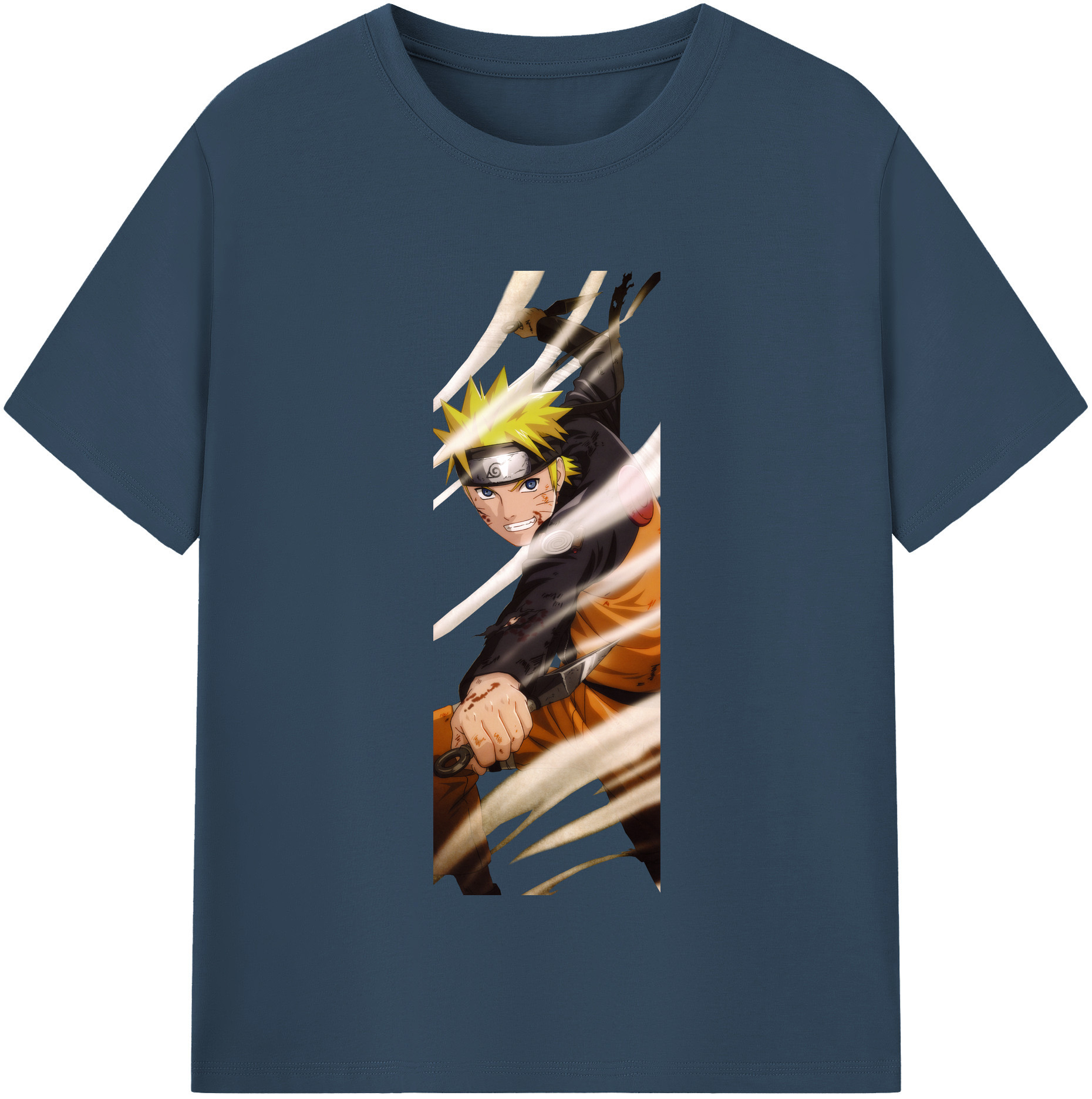 （画像用） NARUTO -ナルト- うずまき ナルト Uzumaki Naruto 綿100％半袖Tシャツ（フロントプリント）